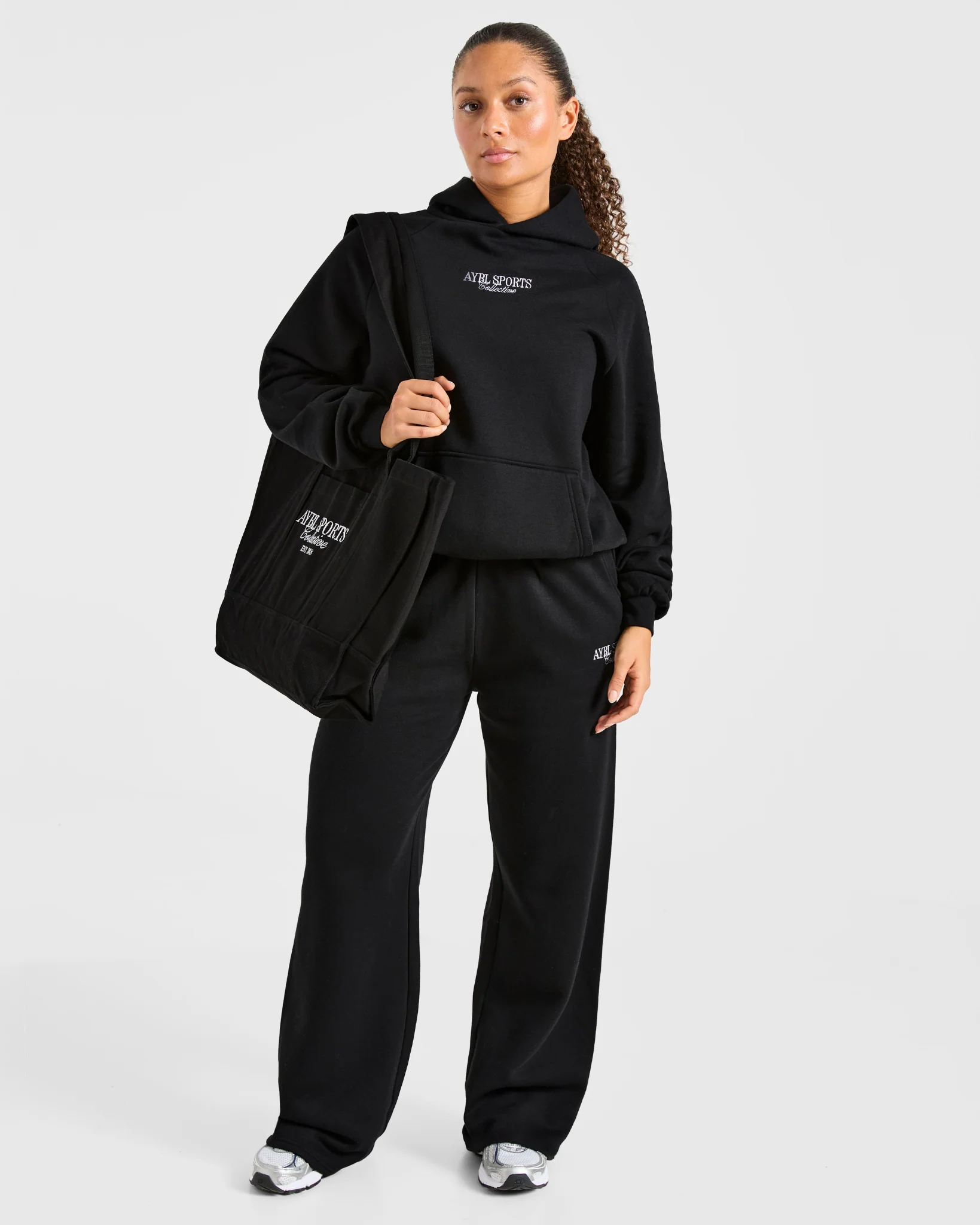 Sports Collective Oversized Straight Leg Joggers - Black - Image 7