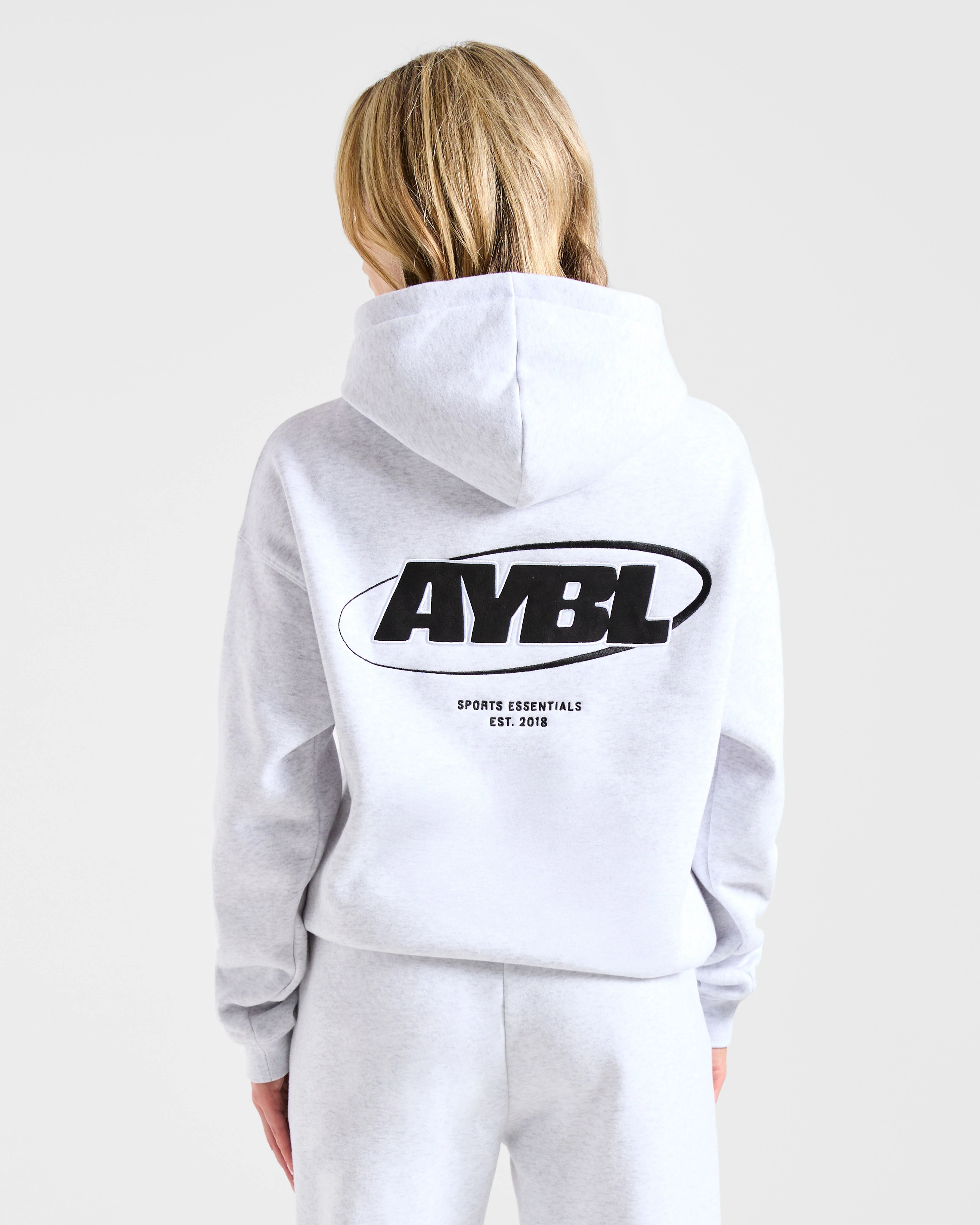 Sports Essentials Oversized Hoodie - Heather Grey/Black