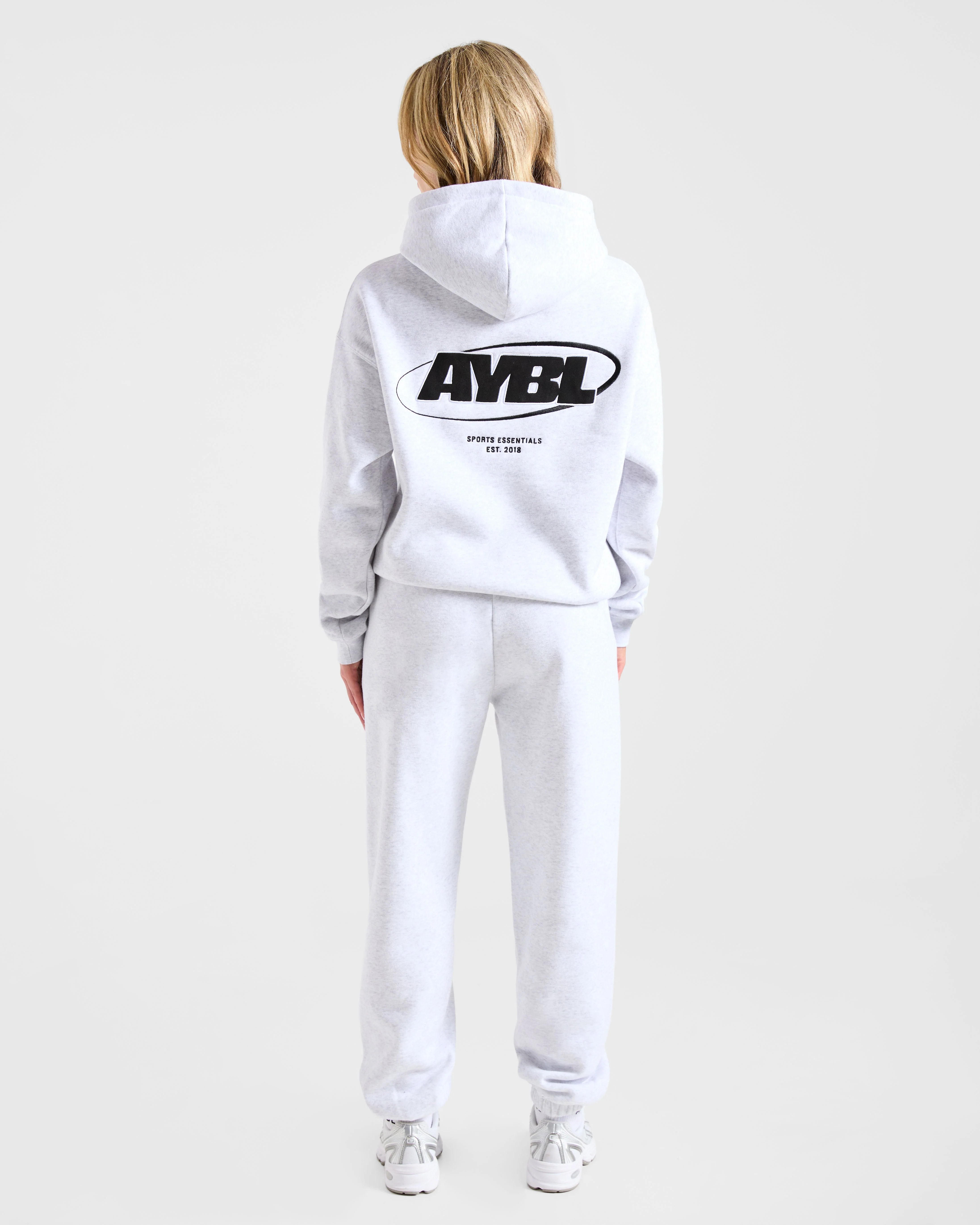 Sports Essentials Oversized Hoodie - Heather Grey/Black - Image 4