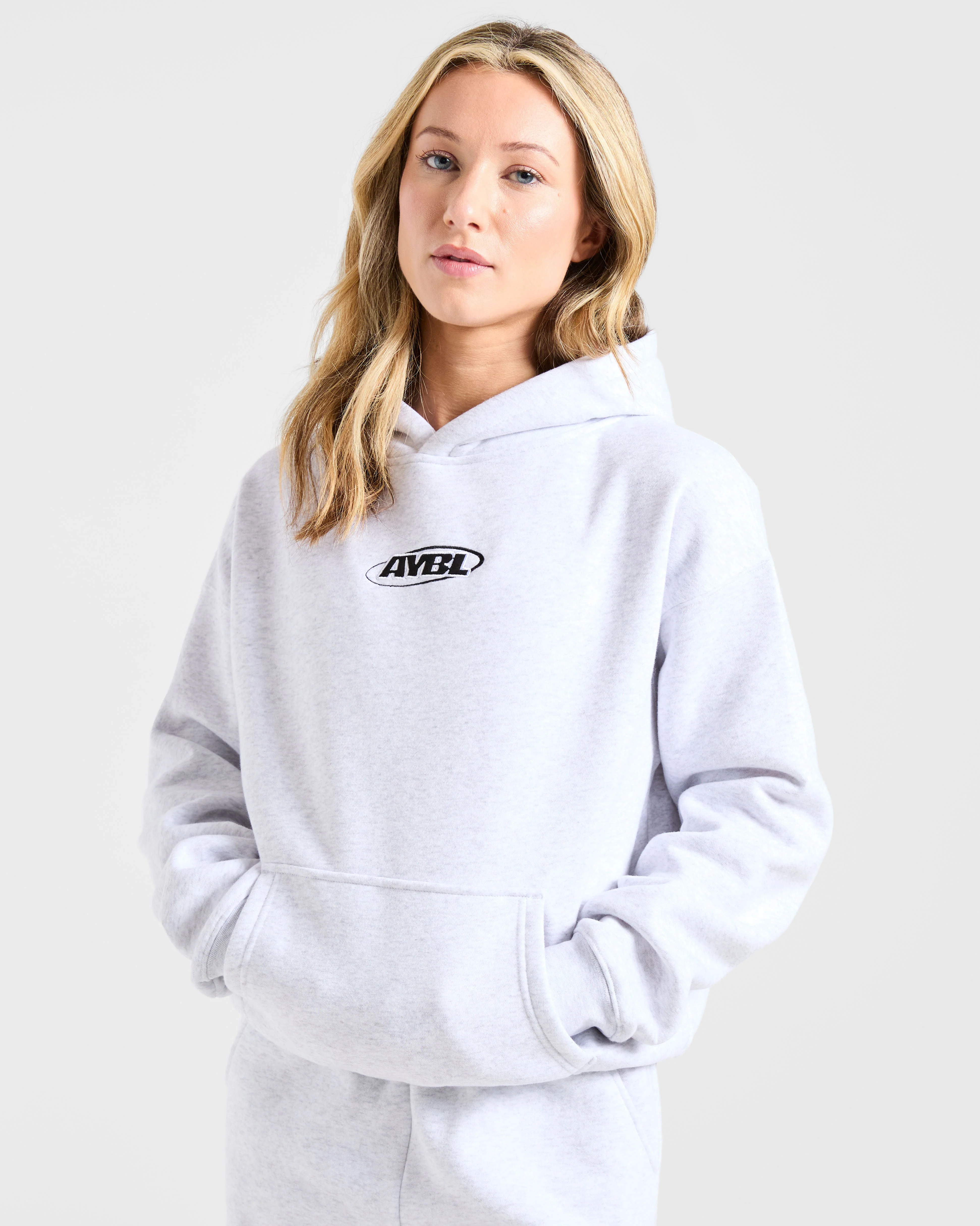 Sports Essentials Oversized Hoodie - Heather Grey/Black - Image 7