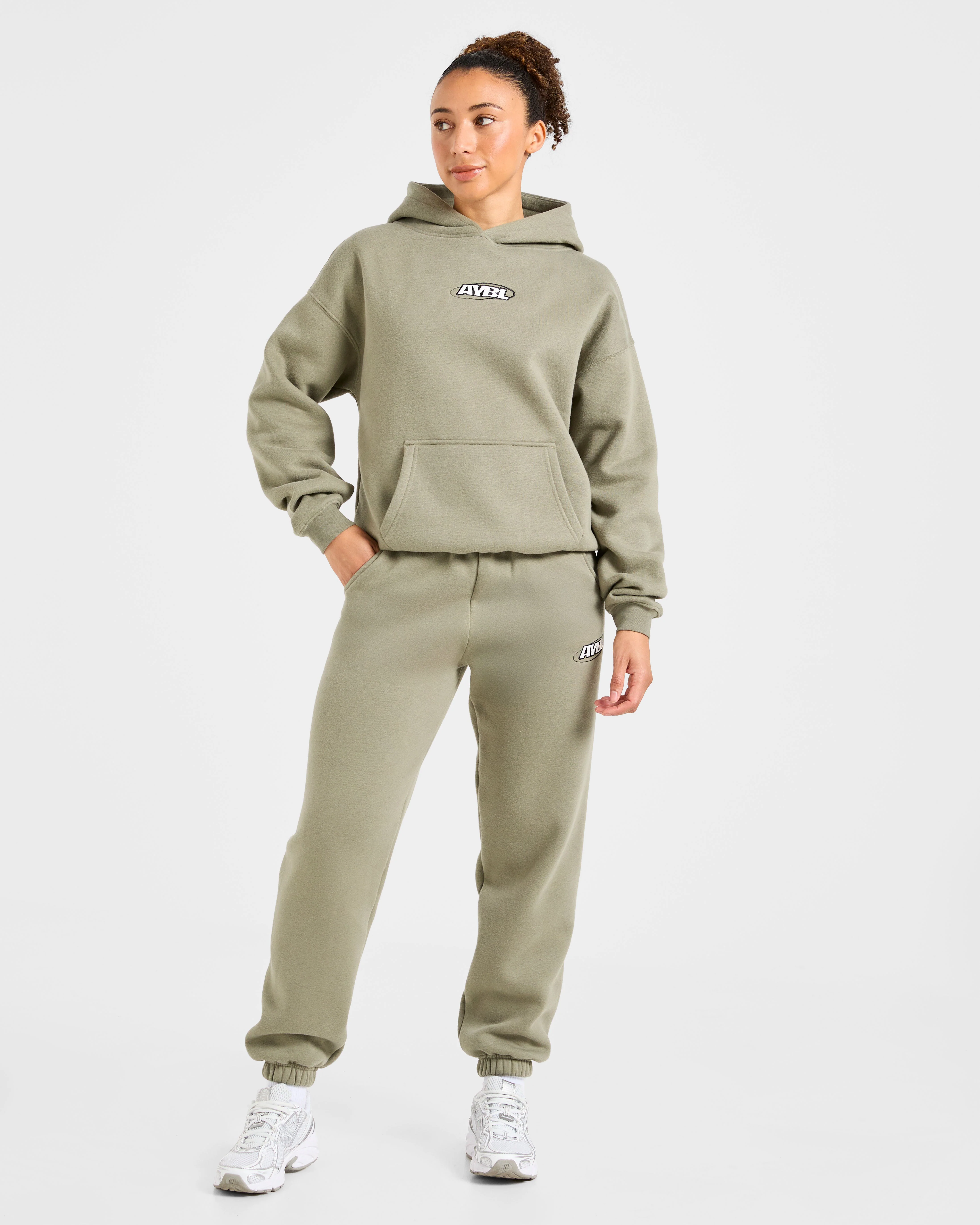Sports Essentials Oversized Joggers - Muted Olive - Image 4