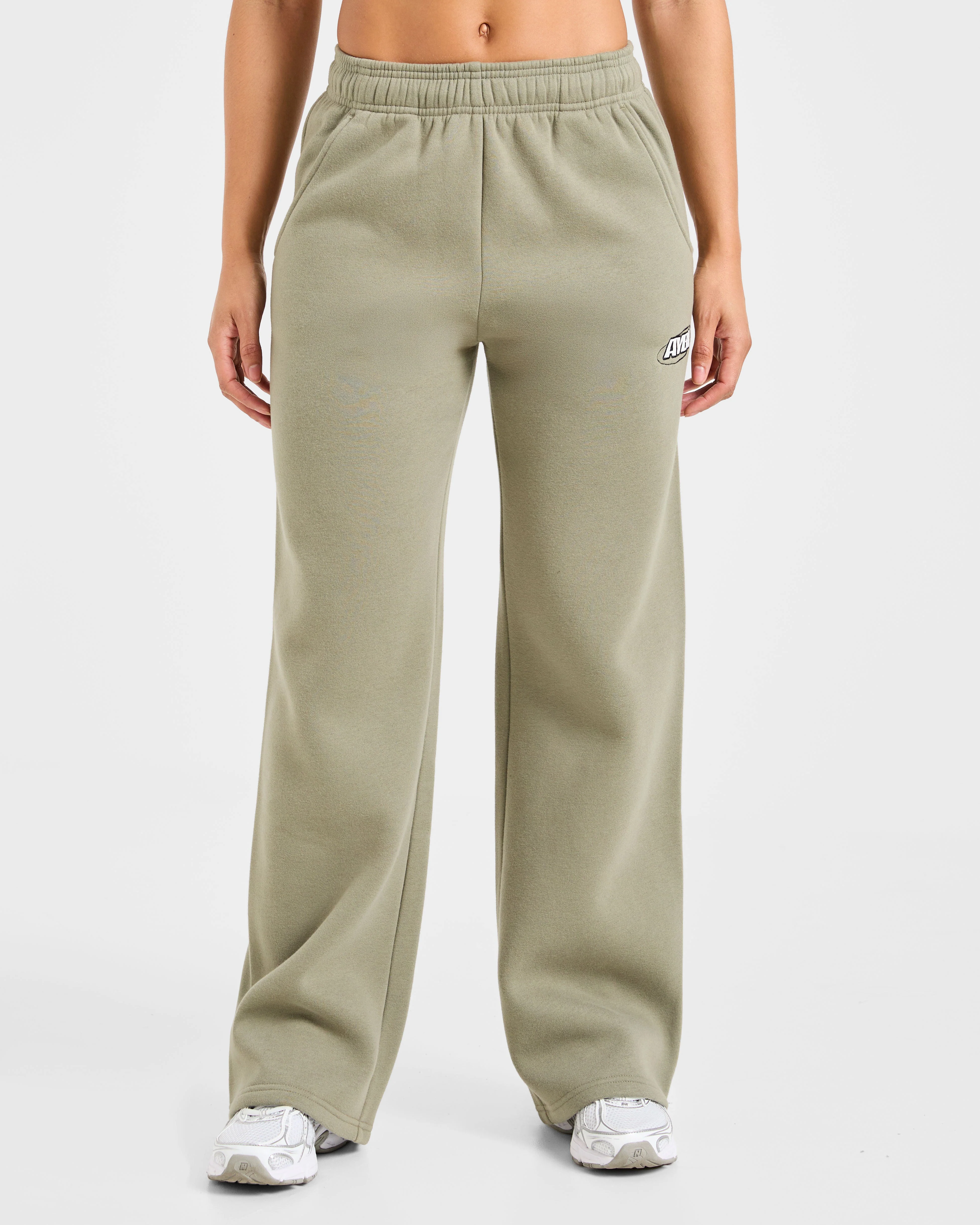 Sports Essentials Oversized Straight Leg Joggers - Muted Olive