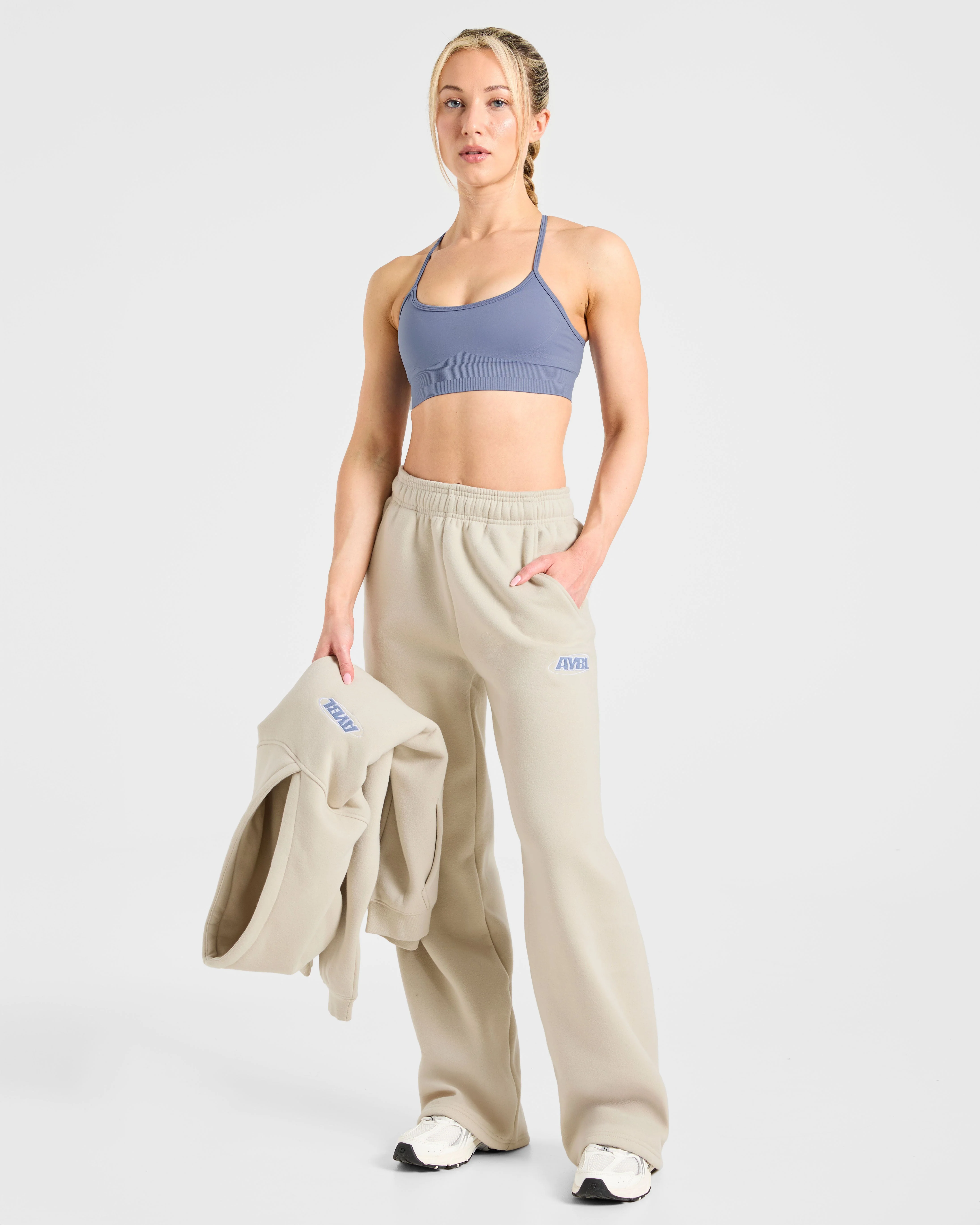 Sports Essentials Oversized Straight Leg Joggers - Sand - Image 8