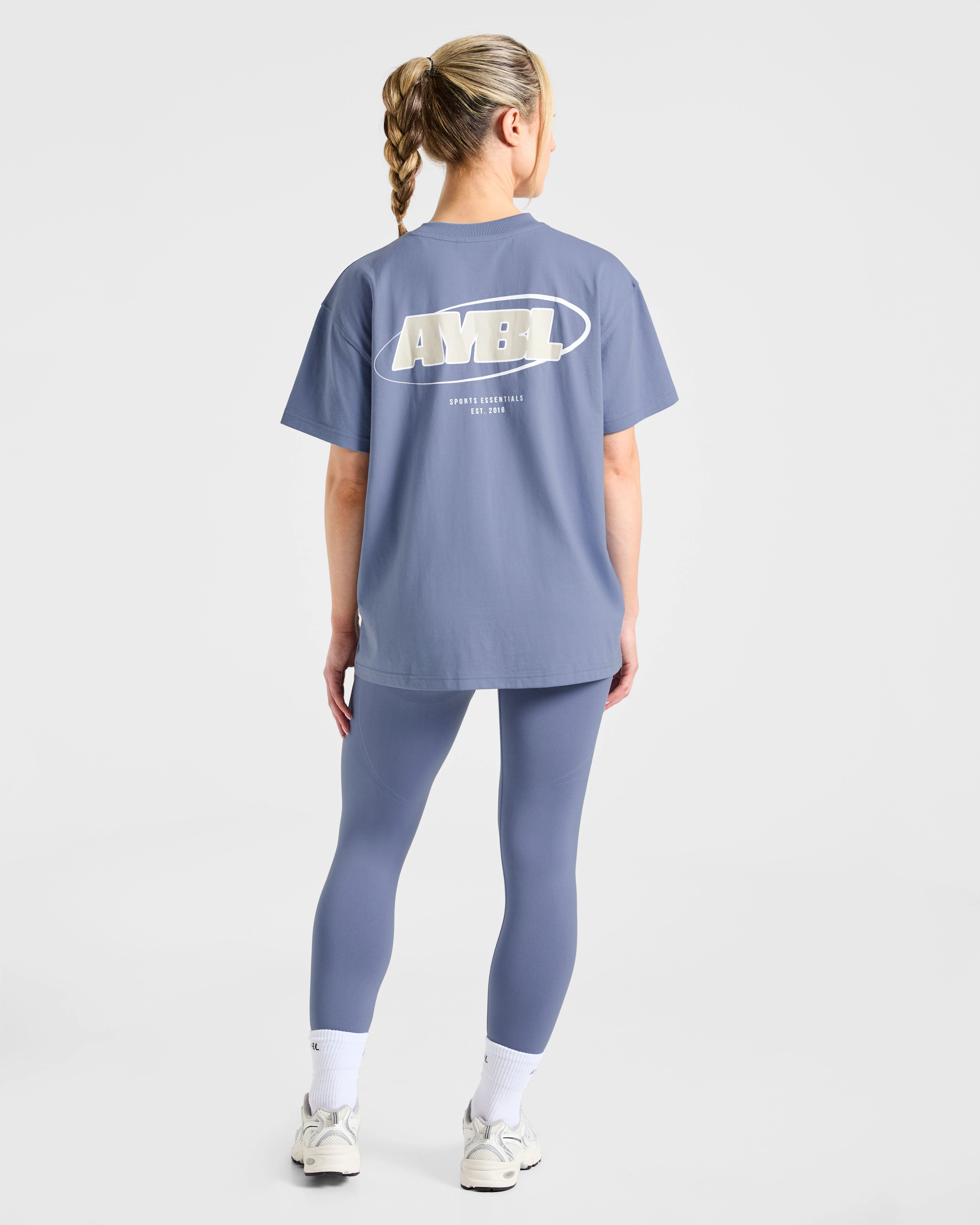 Sports Essentials Oversized T Shirt - Slate Blue - Image 4