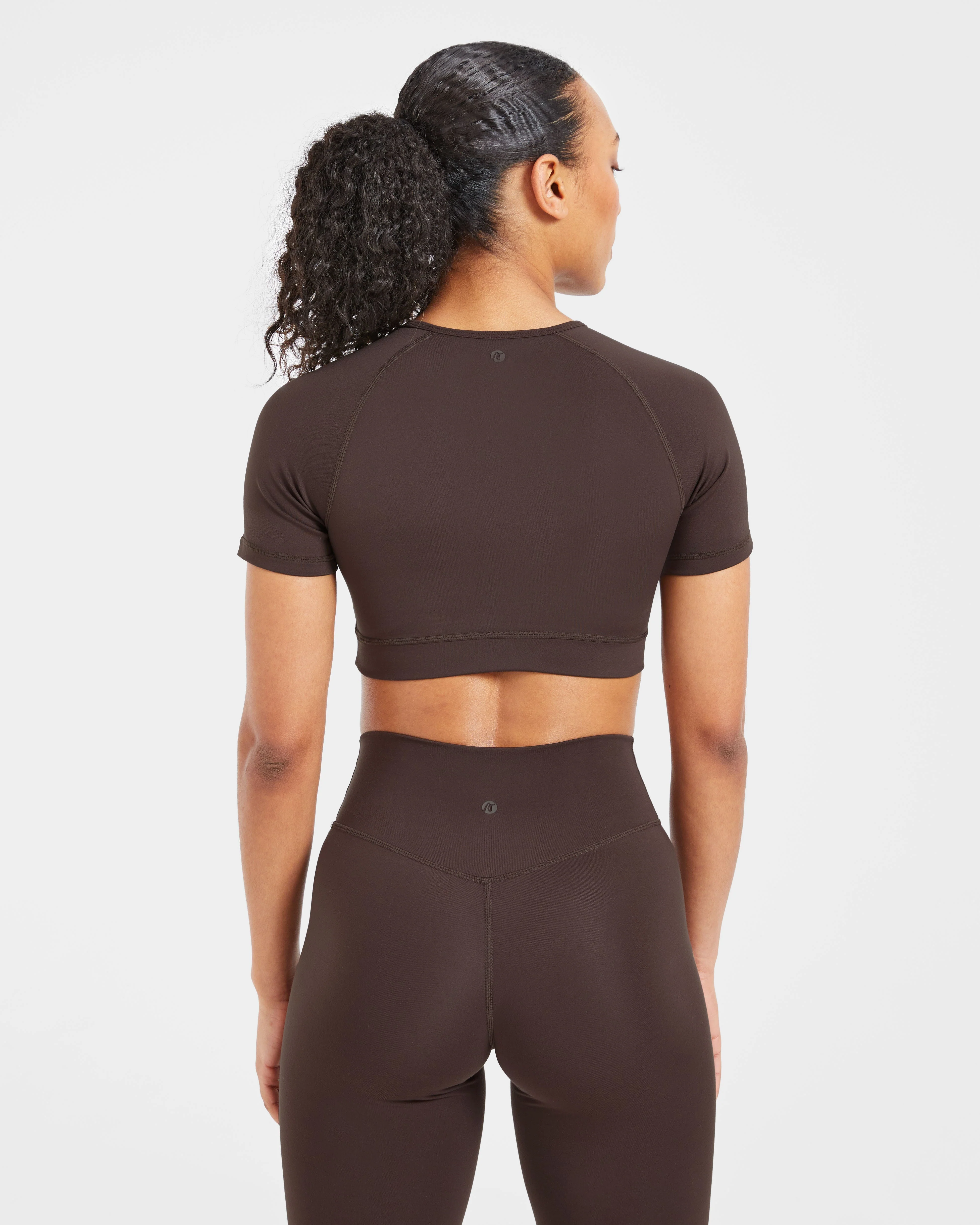 Staple Crop Top - Coffee Brown - Image 2