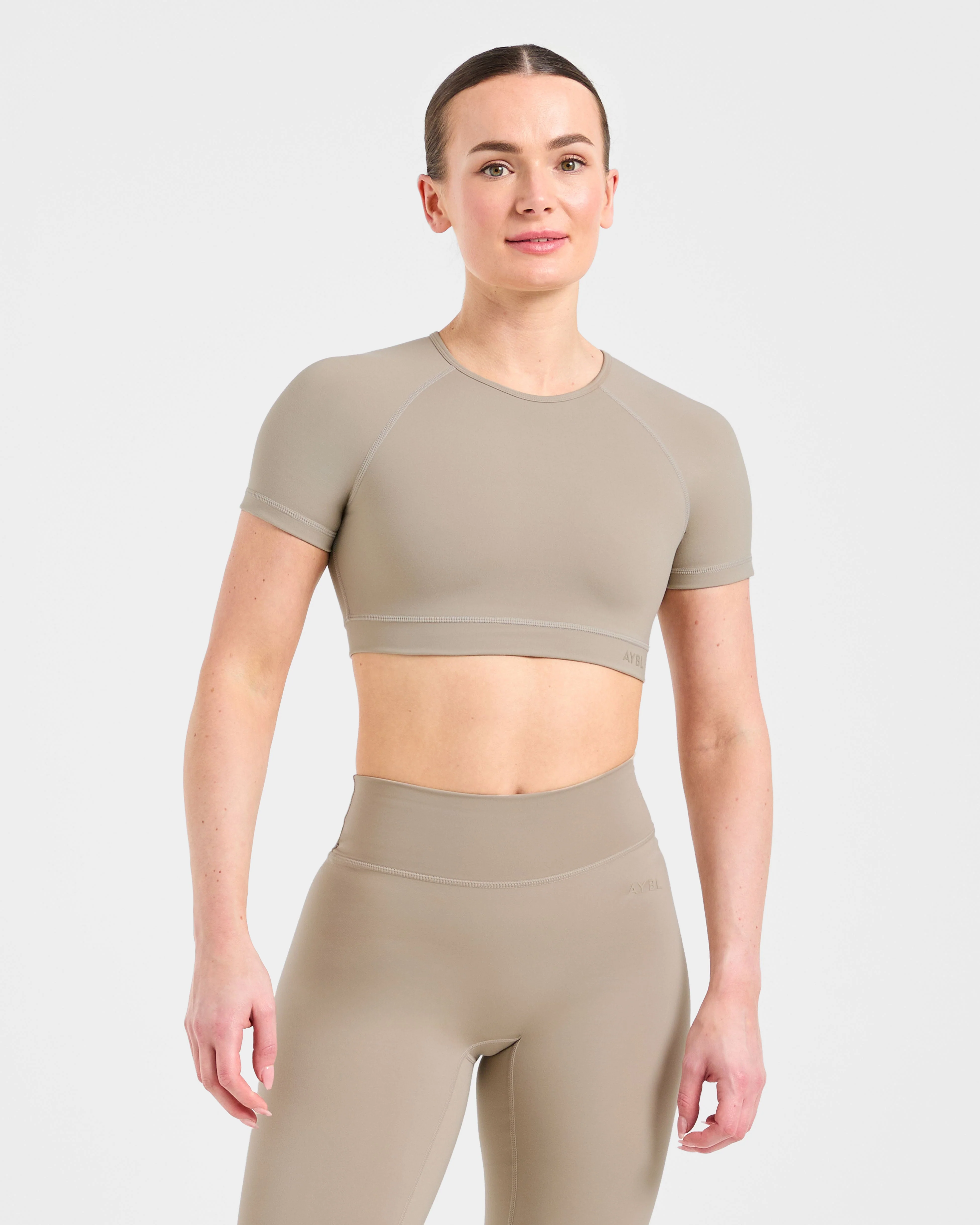 Staple Crop Top - Muted Taupe