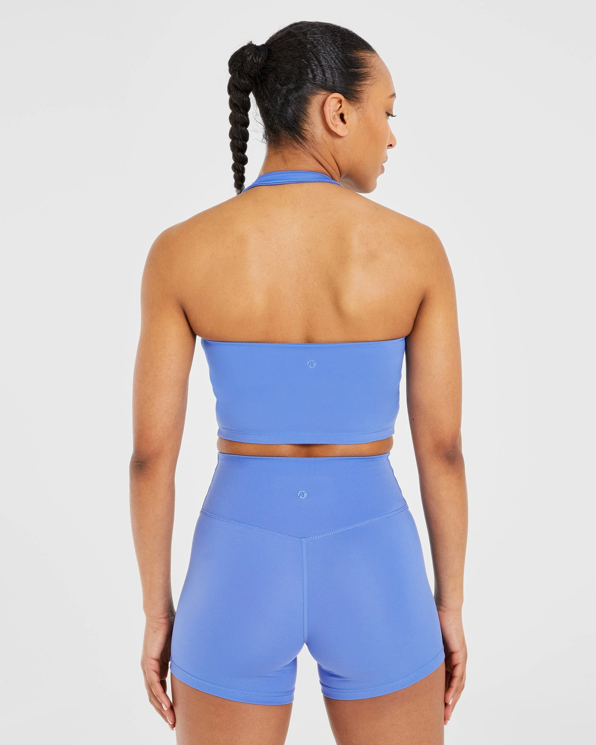 Staple Halterneck Crop Top - Cobalt Blue - Image 2