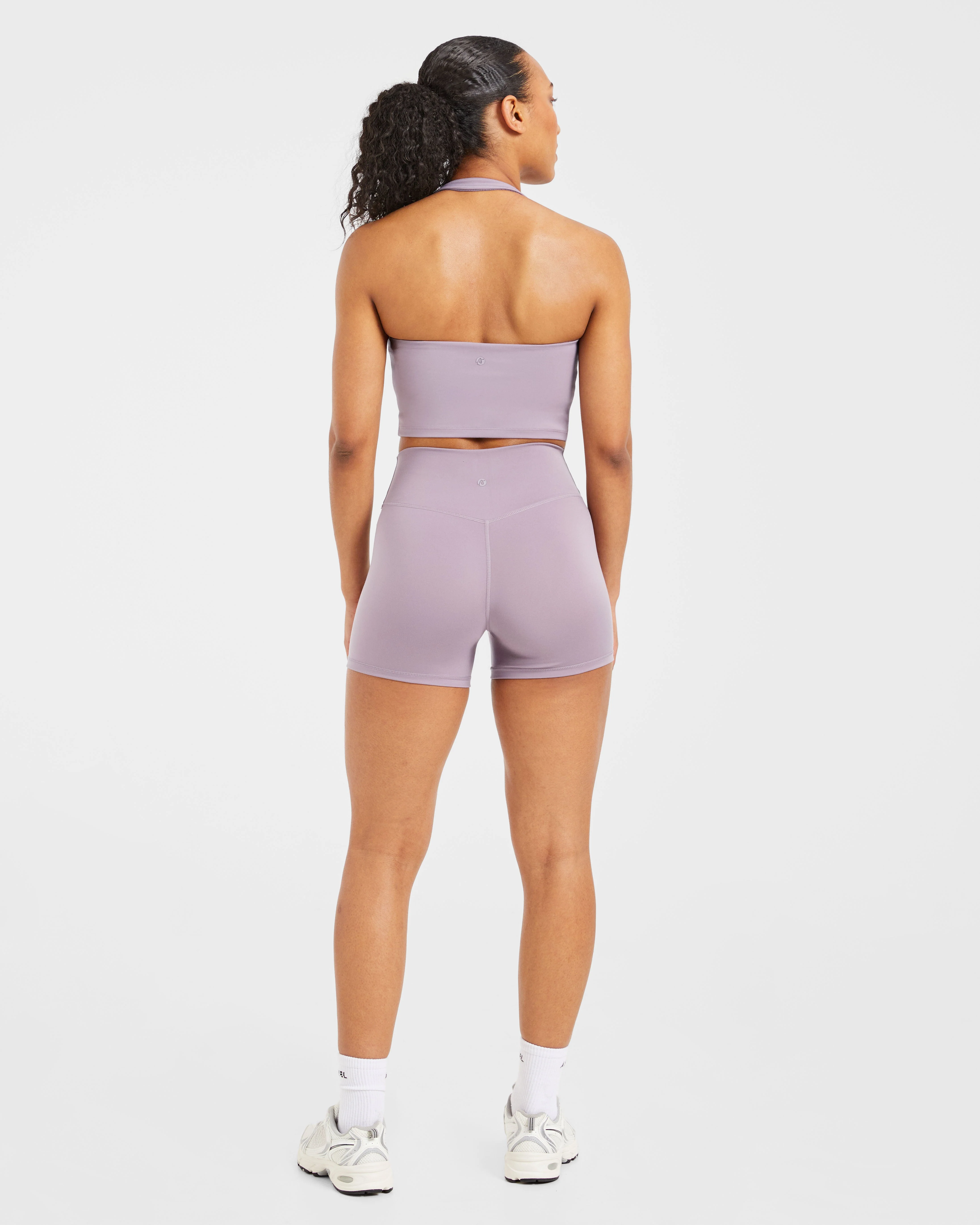 Staple Halterneck Crop Top - Mauve Purple - Image 4