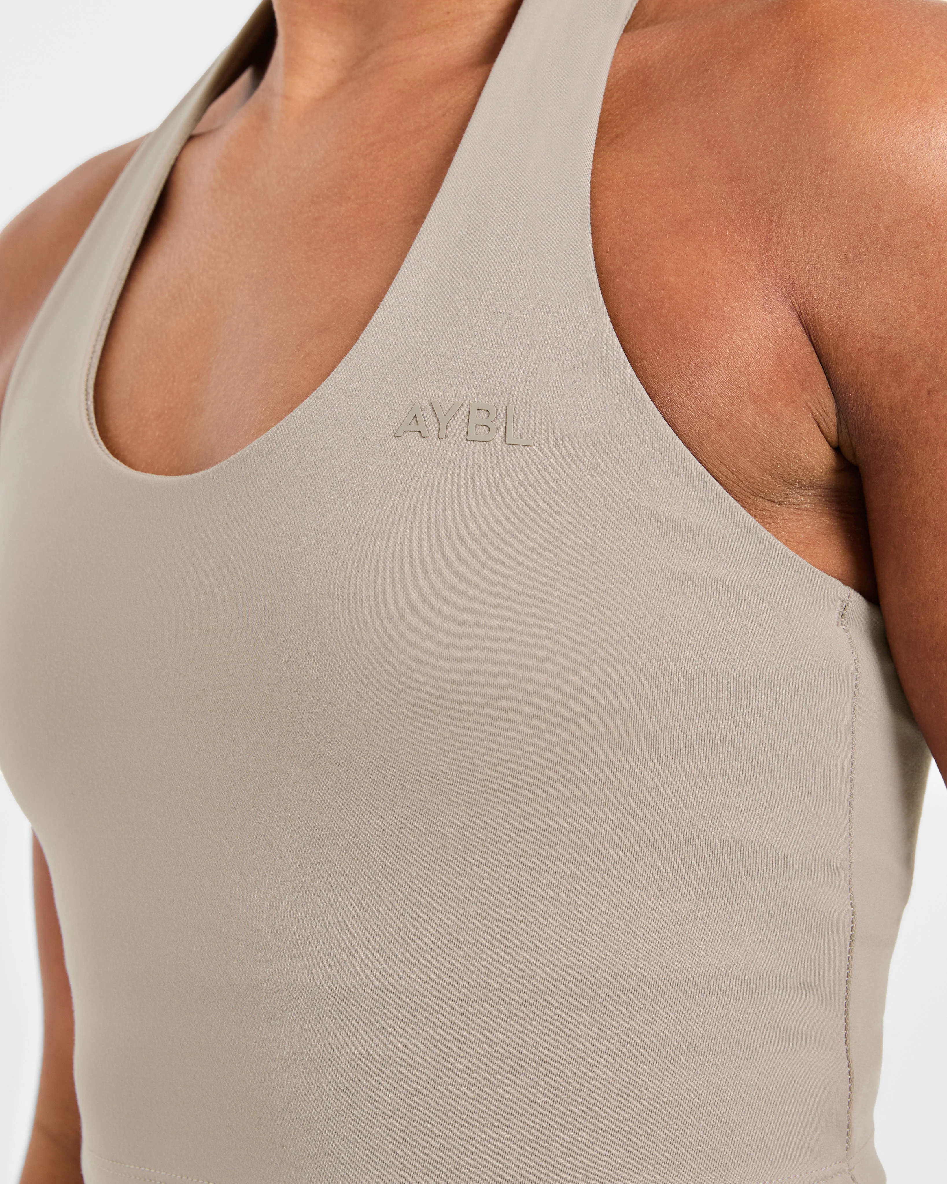 Staple Halterneck Crop Top - Muted Taupe - Image 5
