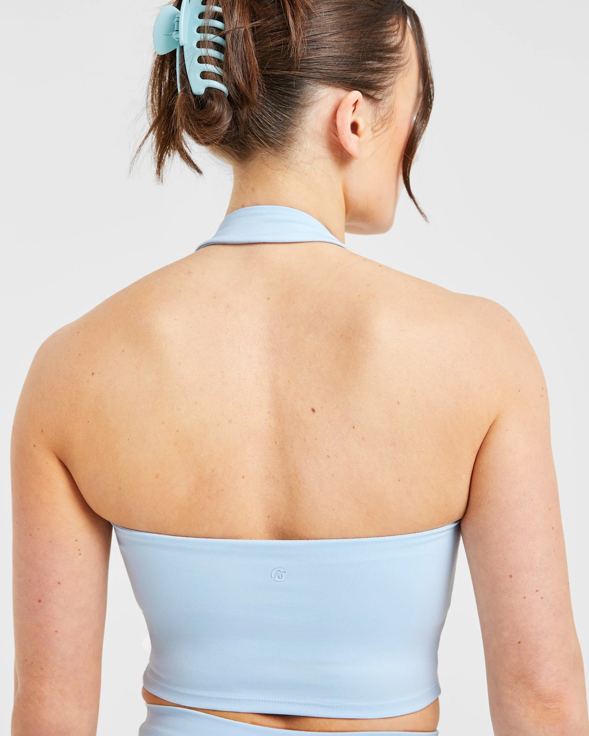 Staple Halterneck Crop Top - Pastel Blue - Image 6