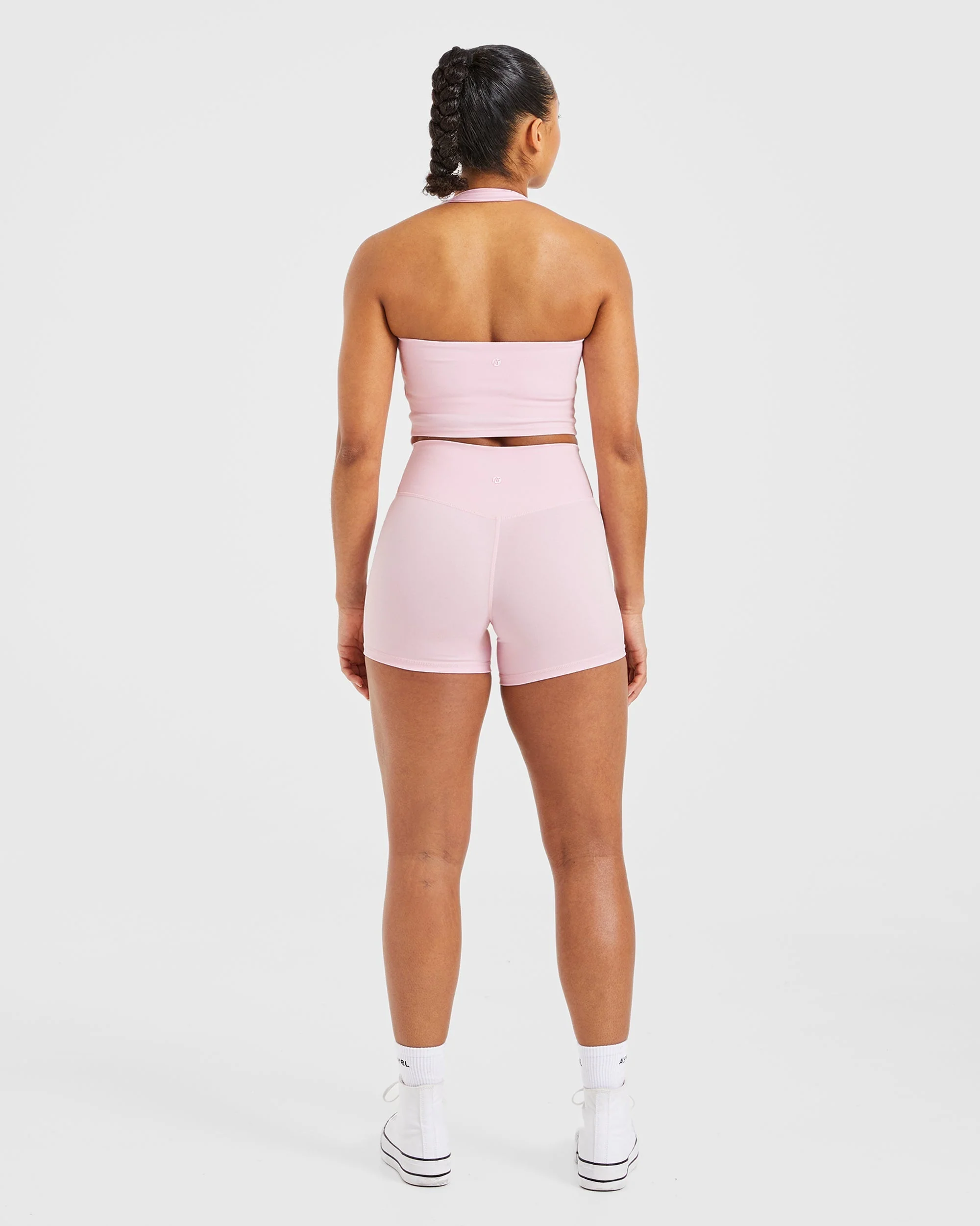 Staple Halterneck Crop Top - Pastel Pink - Image 4