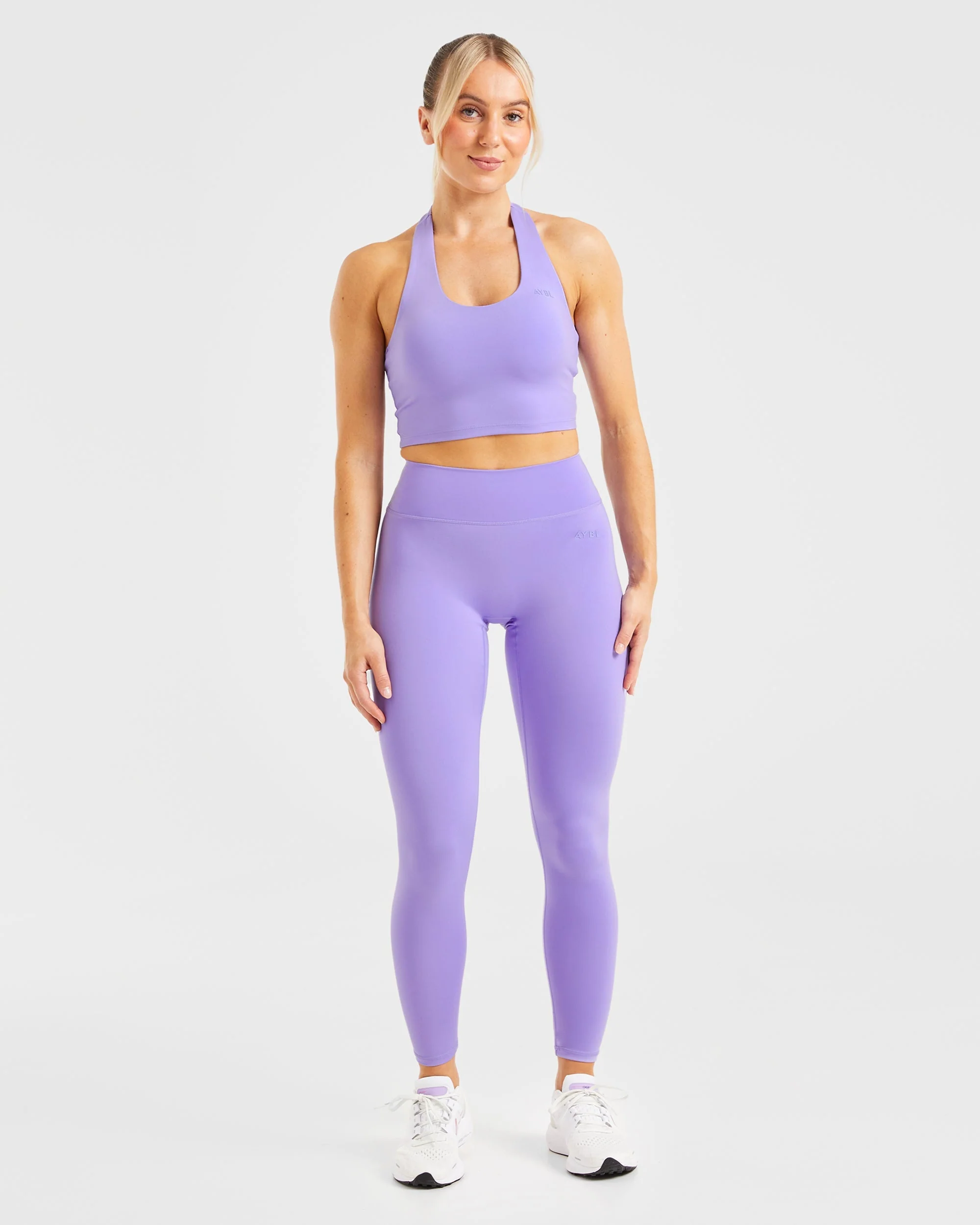 Staple Halterneck Crop Top - Vibrant Violet - Image 3