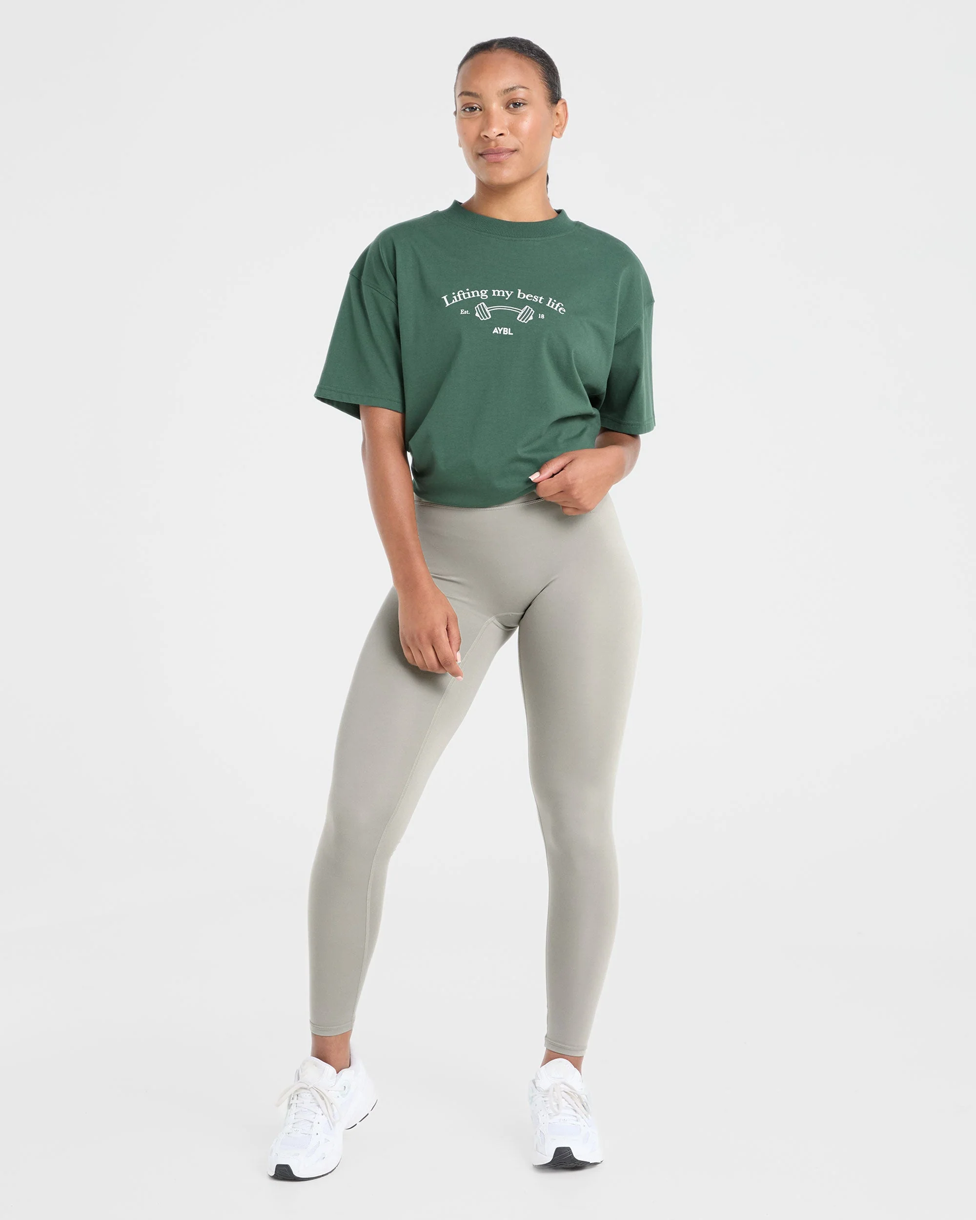 Staple Leggings - Washed Olive - Image 15
