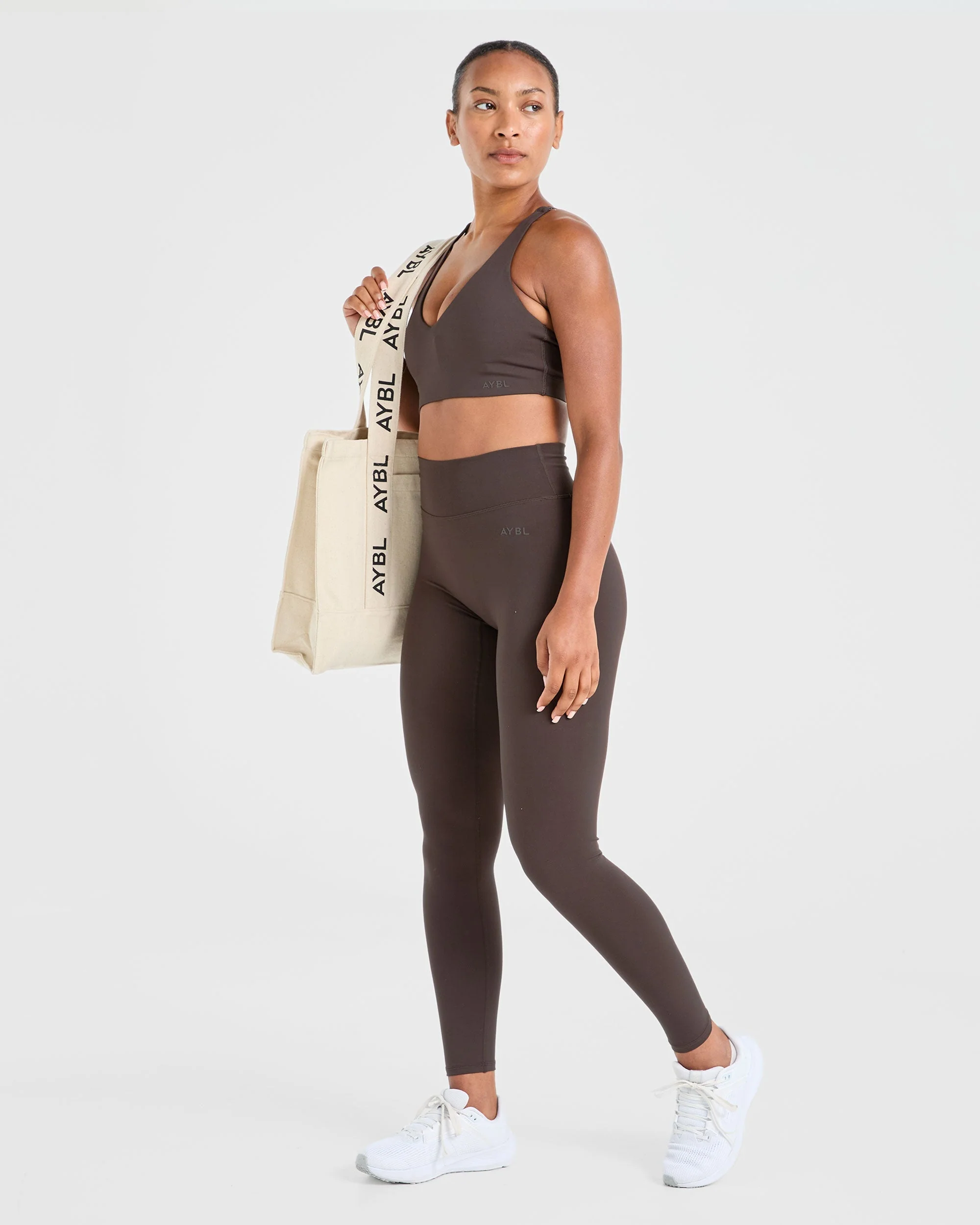 Staple Sports Bra - Coffee Brown - Image 15