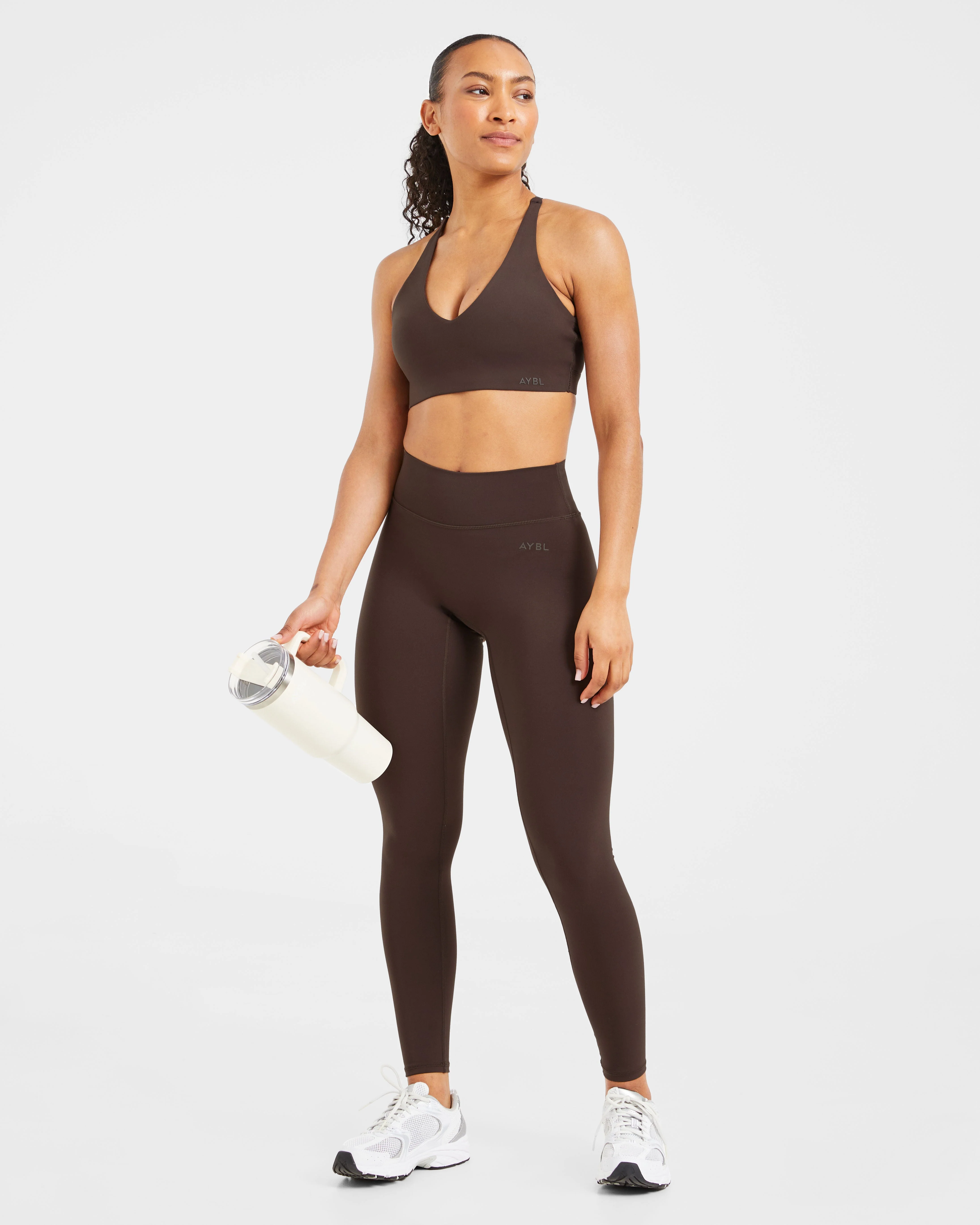 Staple Sports Bra - Coffee Brown - Image 7