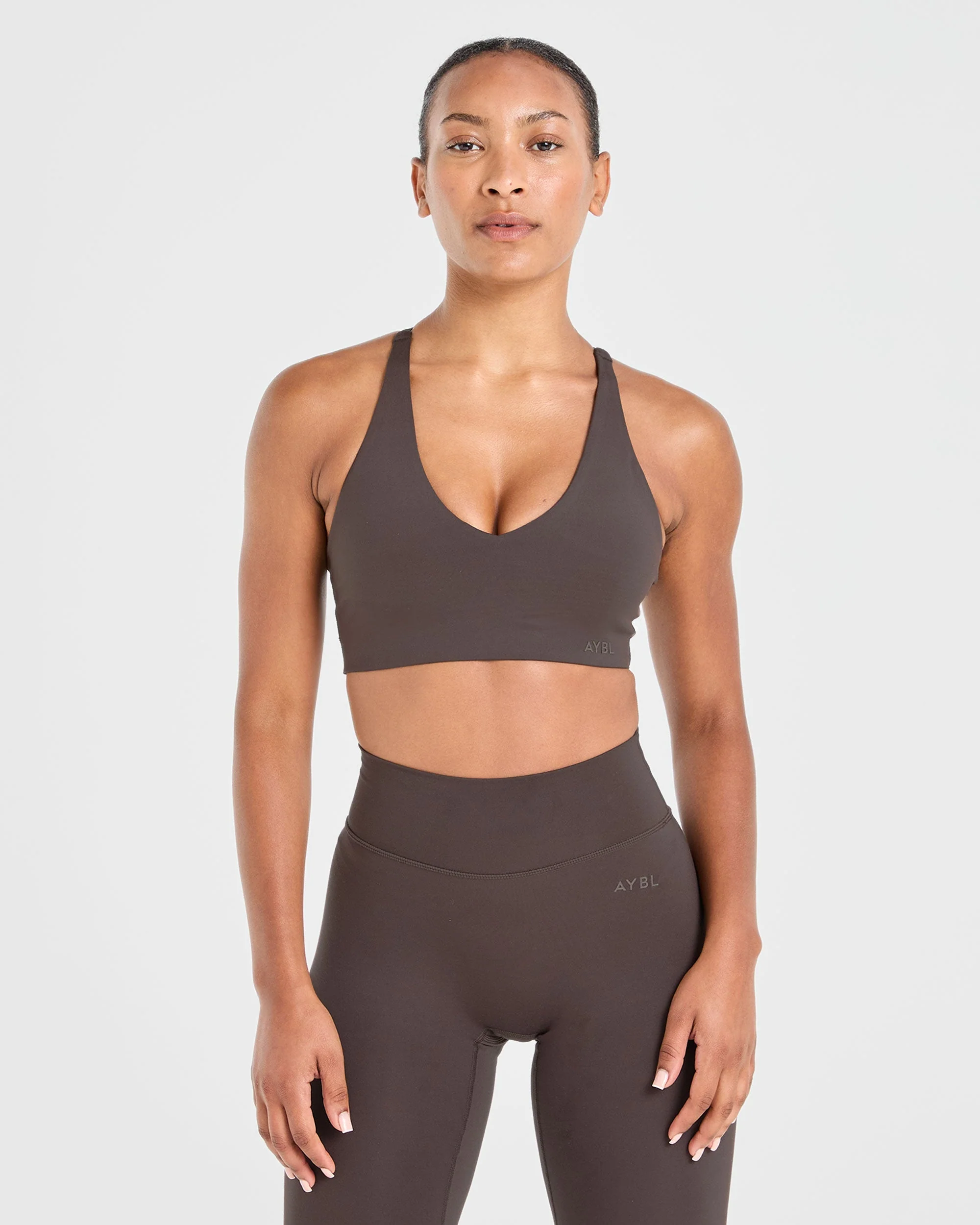 Staple Sports Bra - Coffee Brown - Image 9