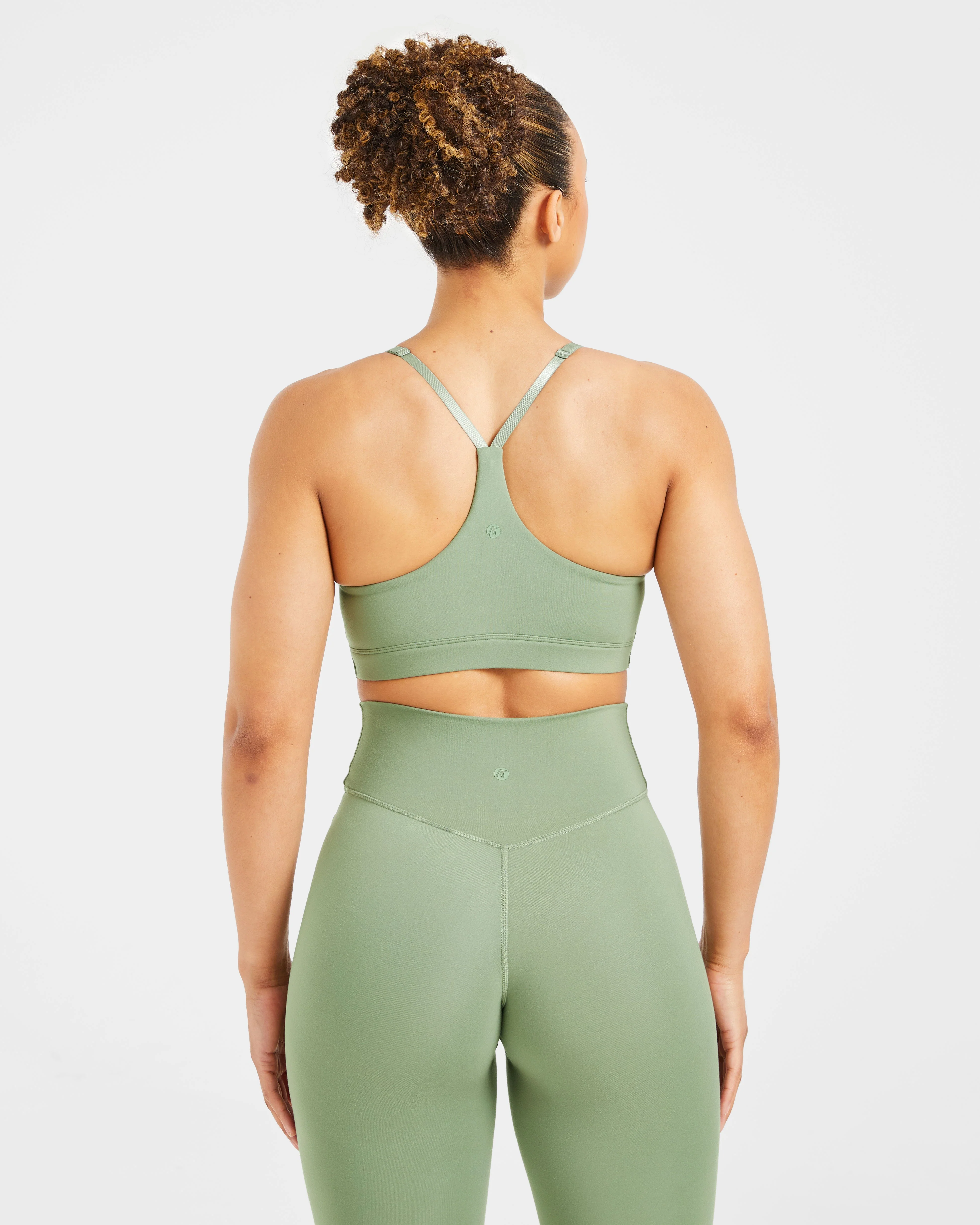 Staple Sports Bra - Olive Green - Image 2