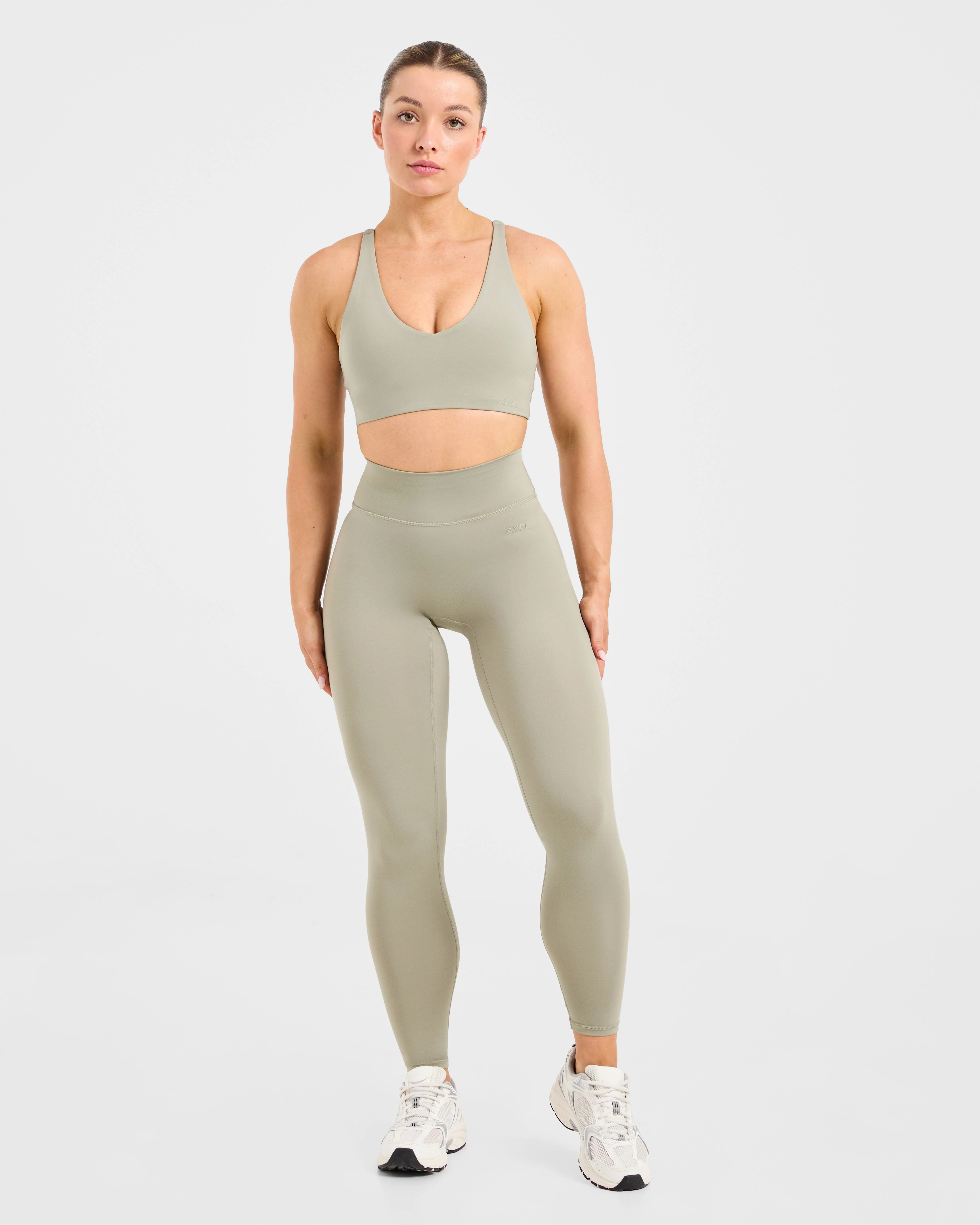 Staple Sports Bra - Washed Olive - Image 3