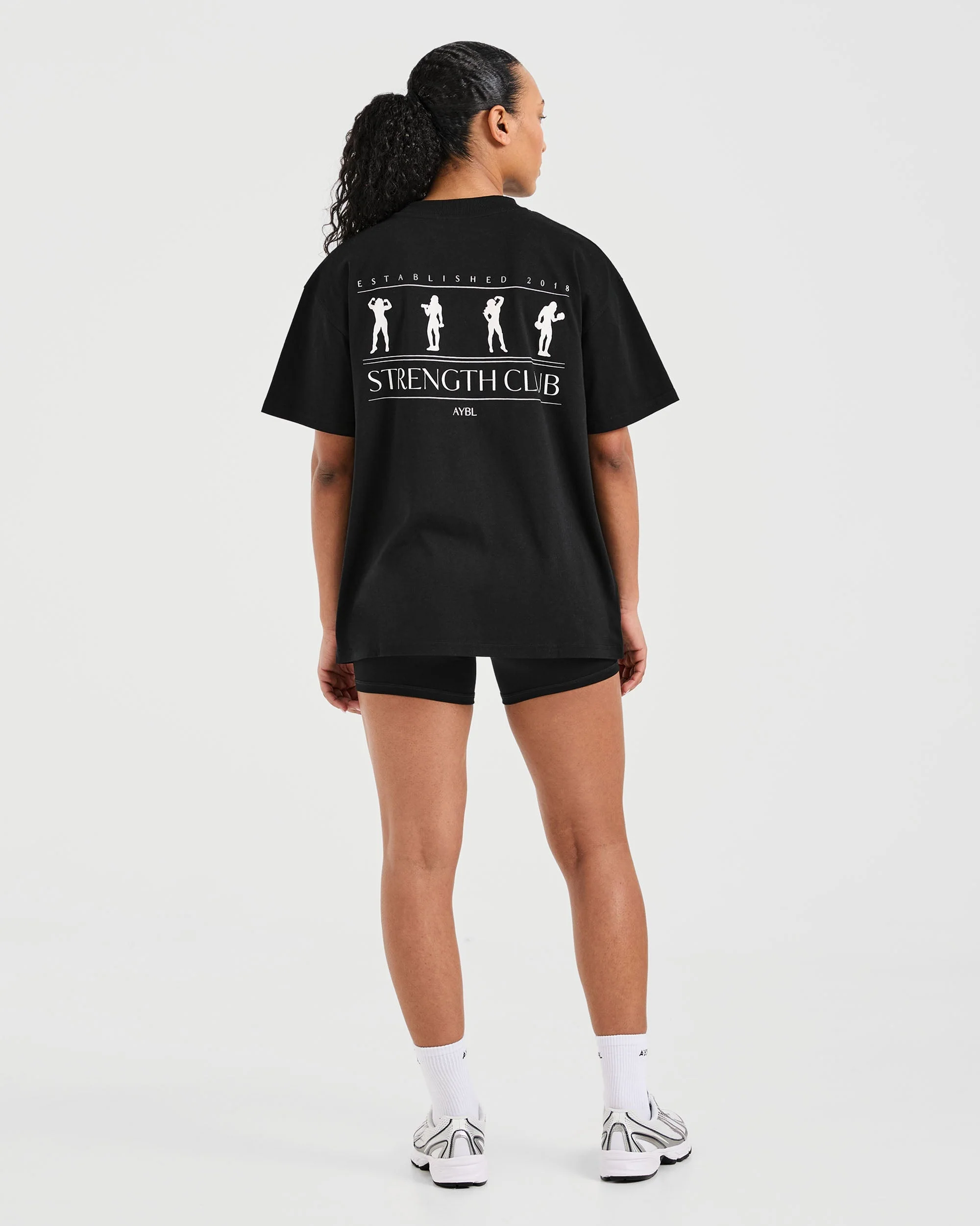 Strength Club Oversized T Shirt - Black - Image 4