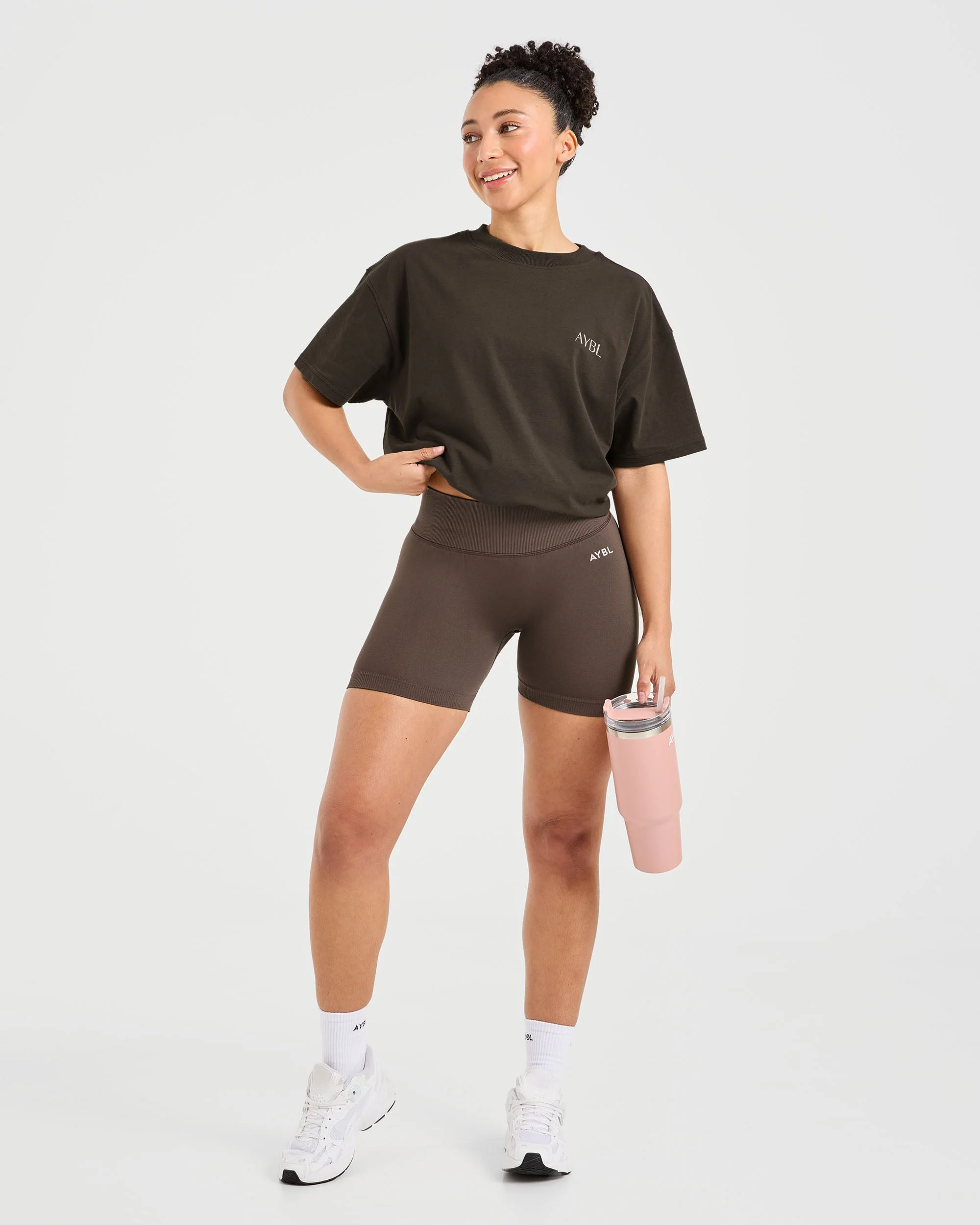 Strength Club Oversized T Shirt - Brown - Image 8