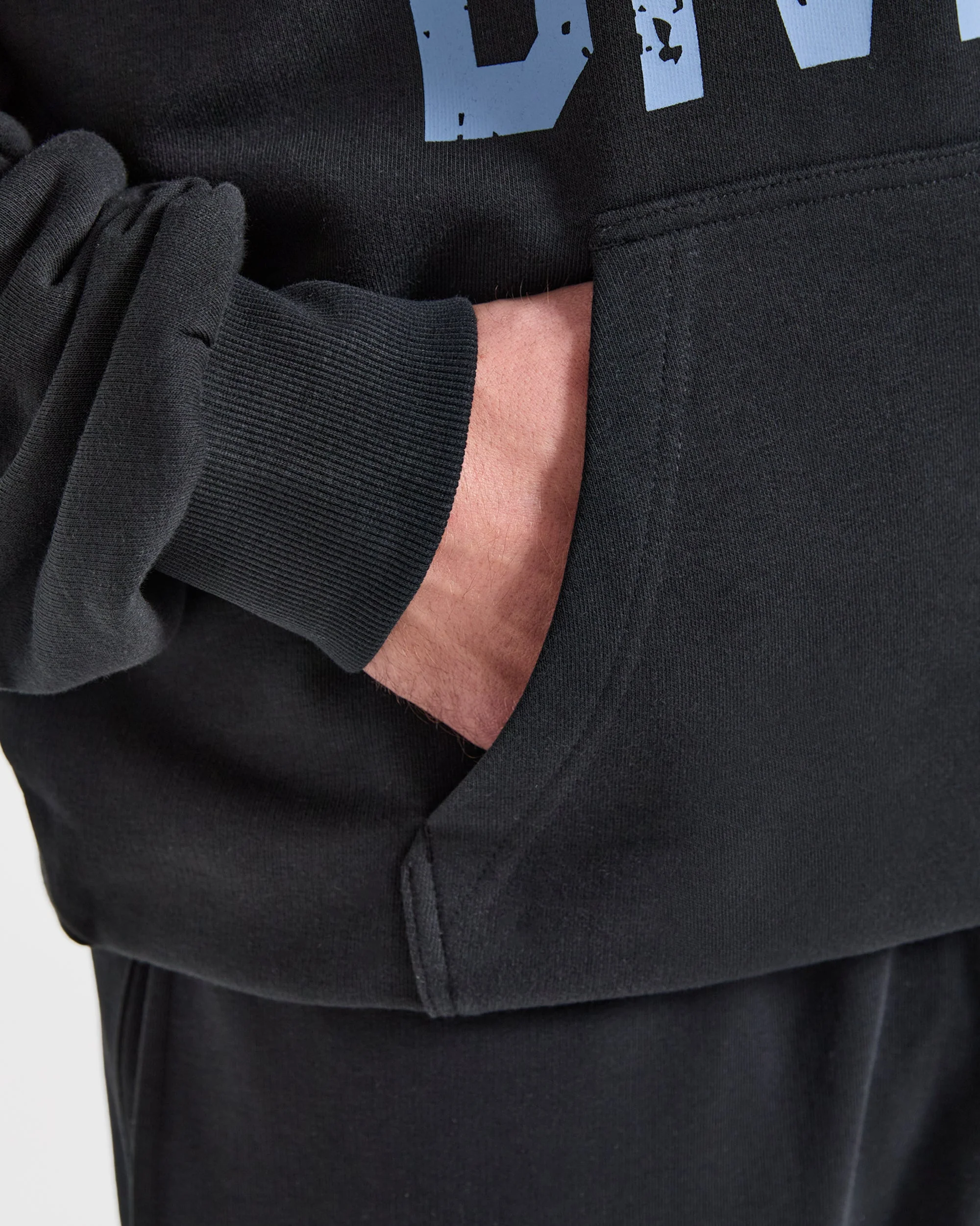 Strength Division Oversized Hoodie - Black/Blue - Image 6