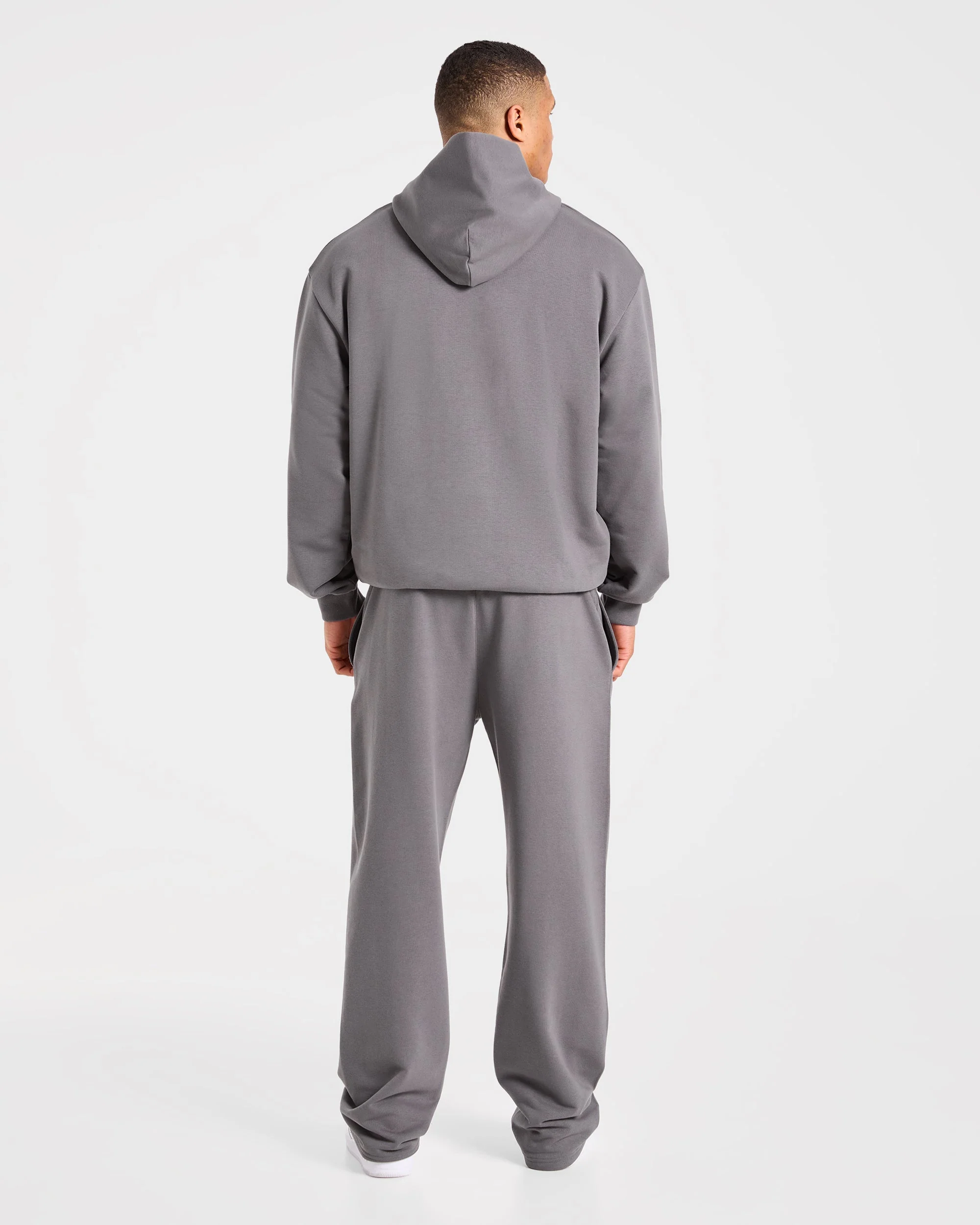 Strength Division Oversized Straight Leg Joggers - Charcoal/Red - Image 4