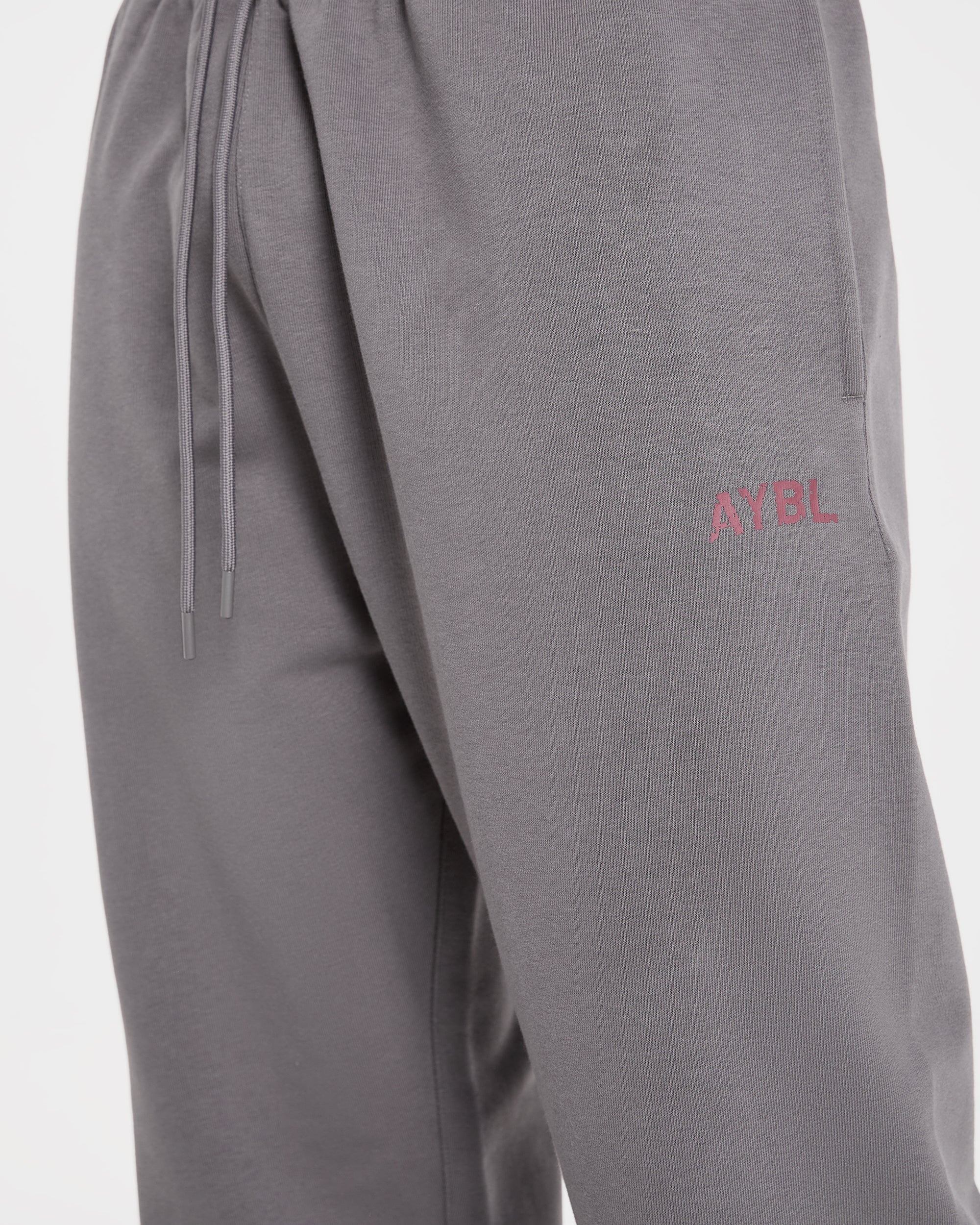 Strength Division Oversized Straight Leg Joggers - Charcoal/Red - Image 6