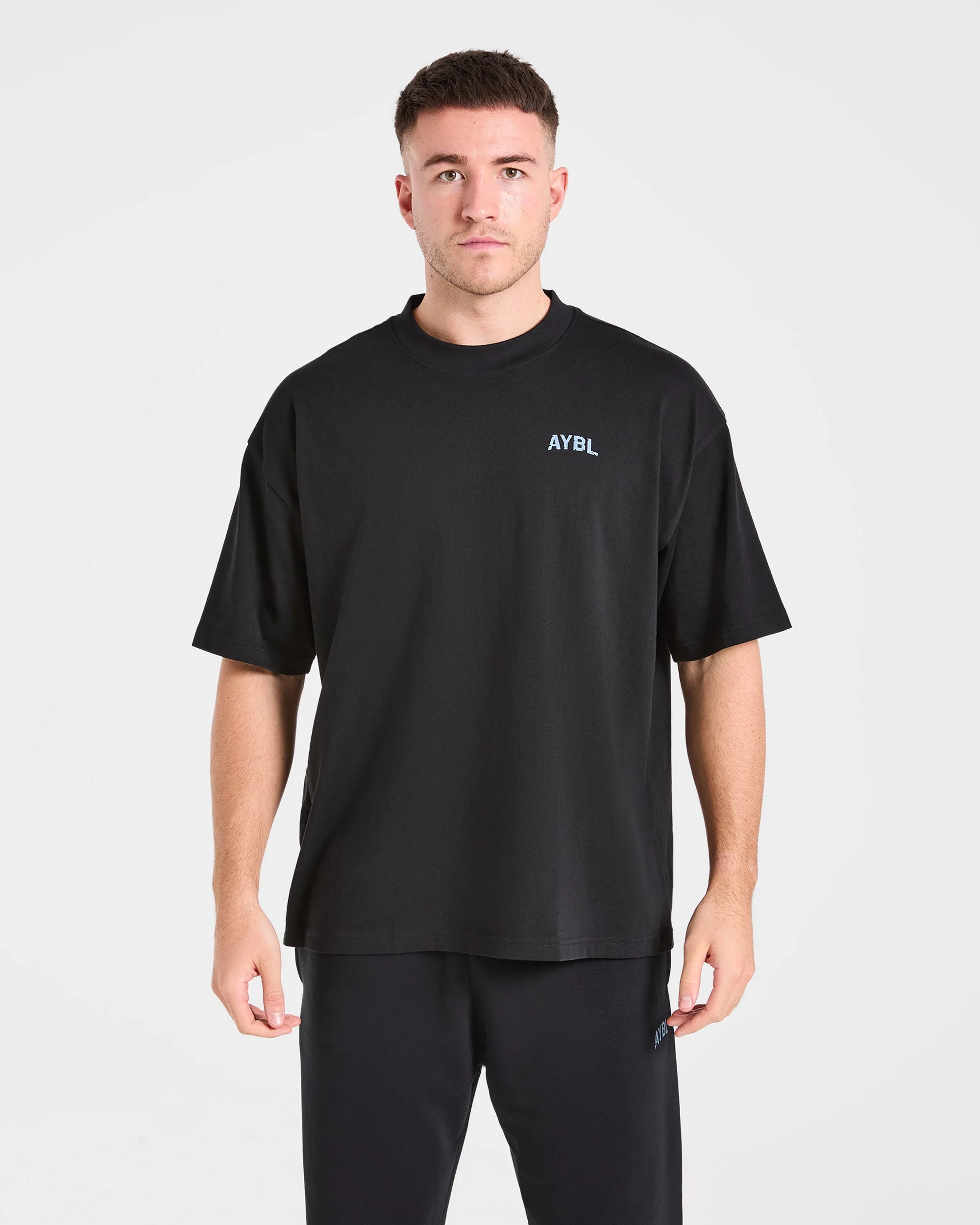 Strength Division Oversized T Shirt - Black/Blue - Image 2