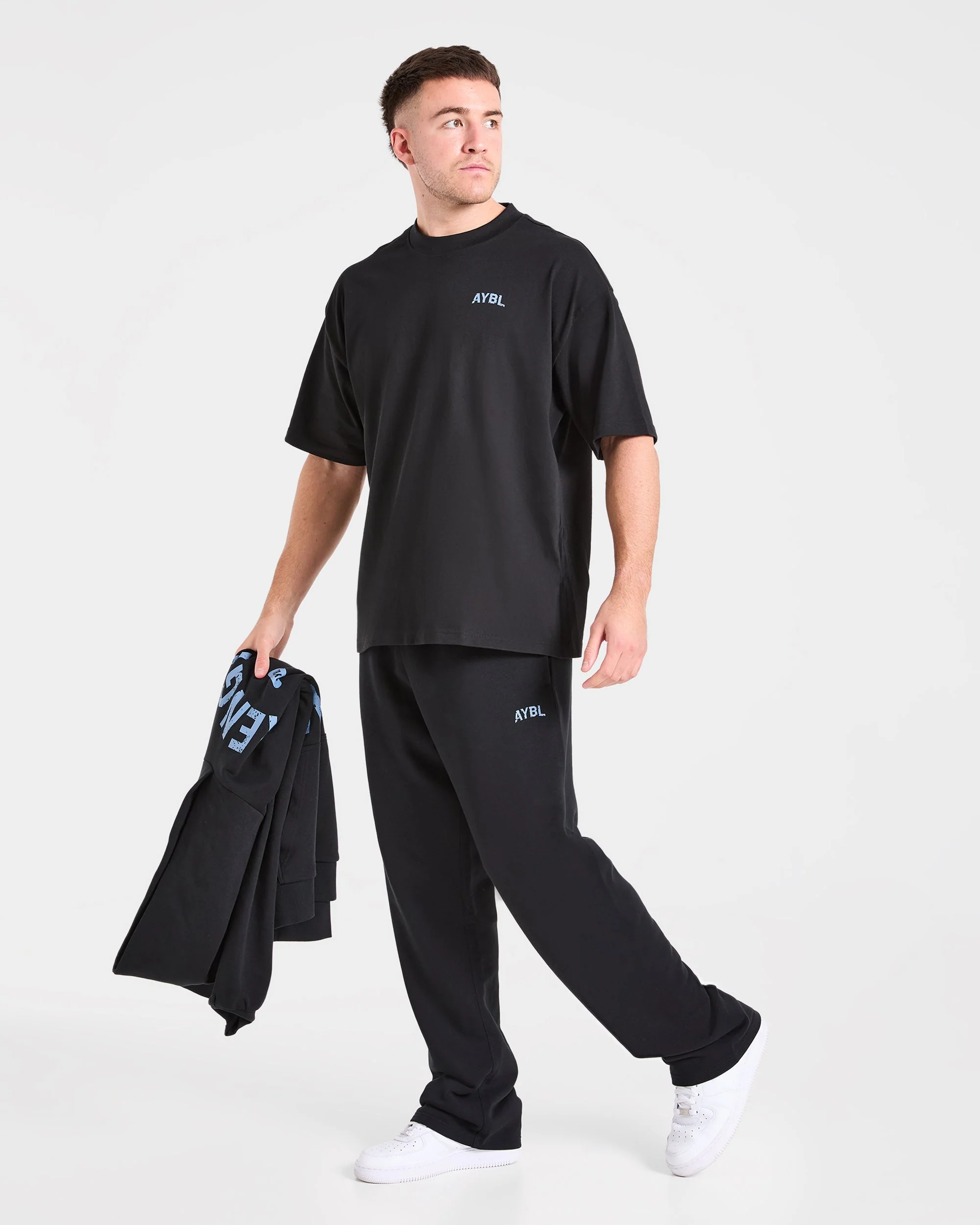 Strength Division Oversized T Shirt - Black/Blue - Image 7
