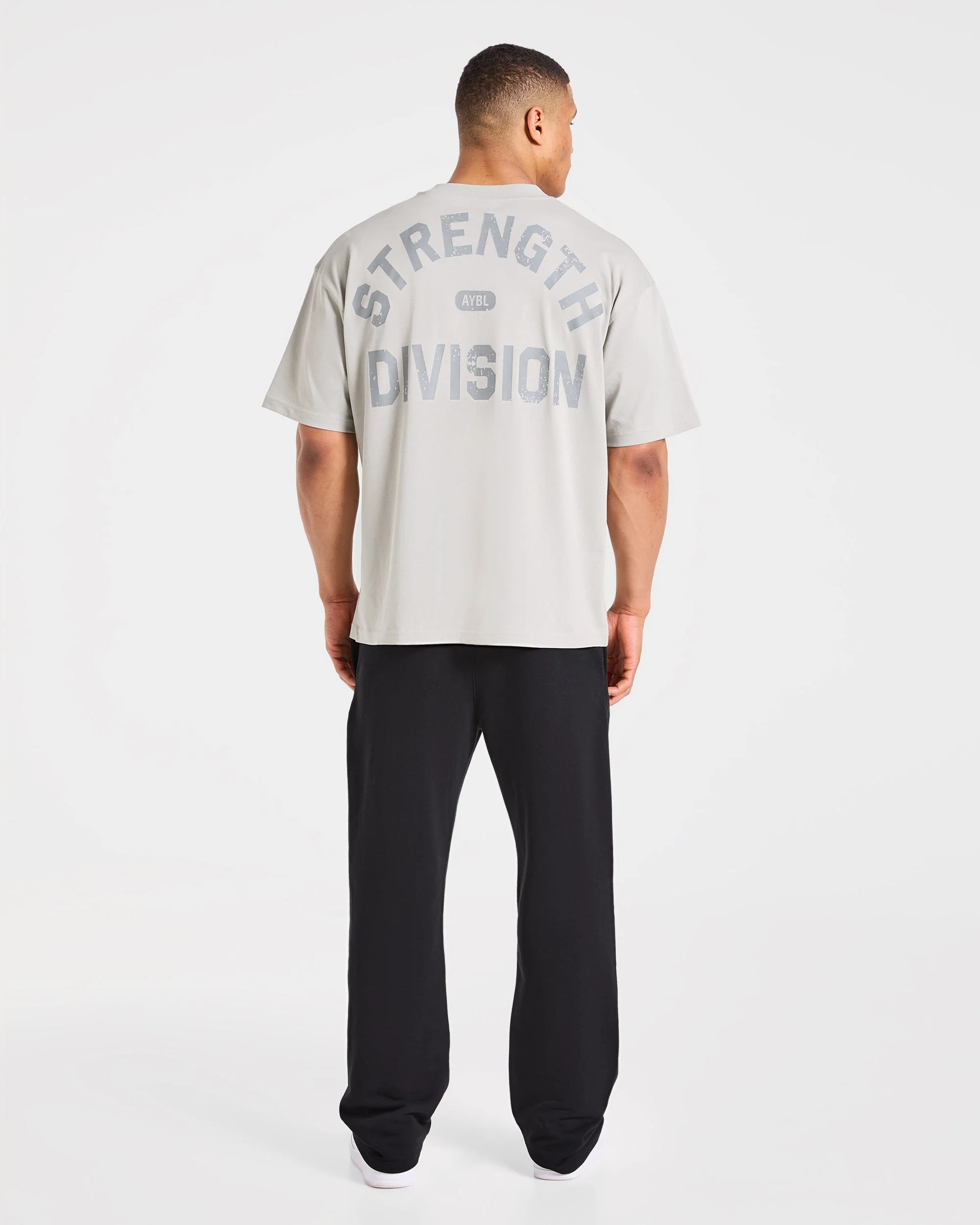 Strength Division Oversized T Shirt - Iced Grey - Image 4