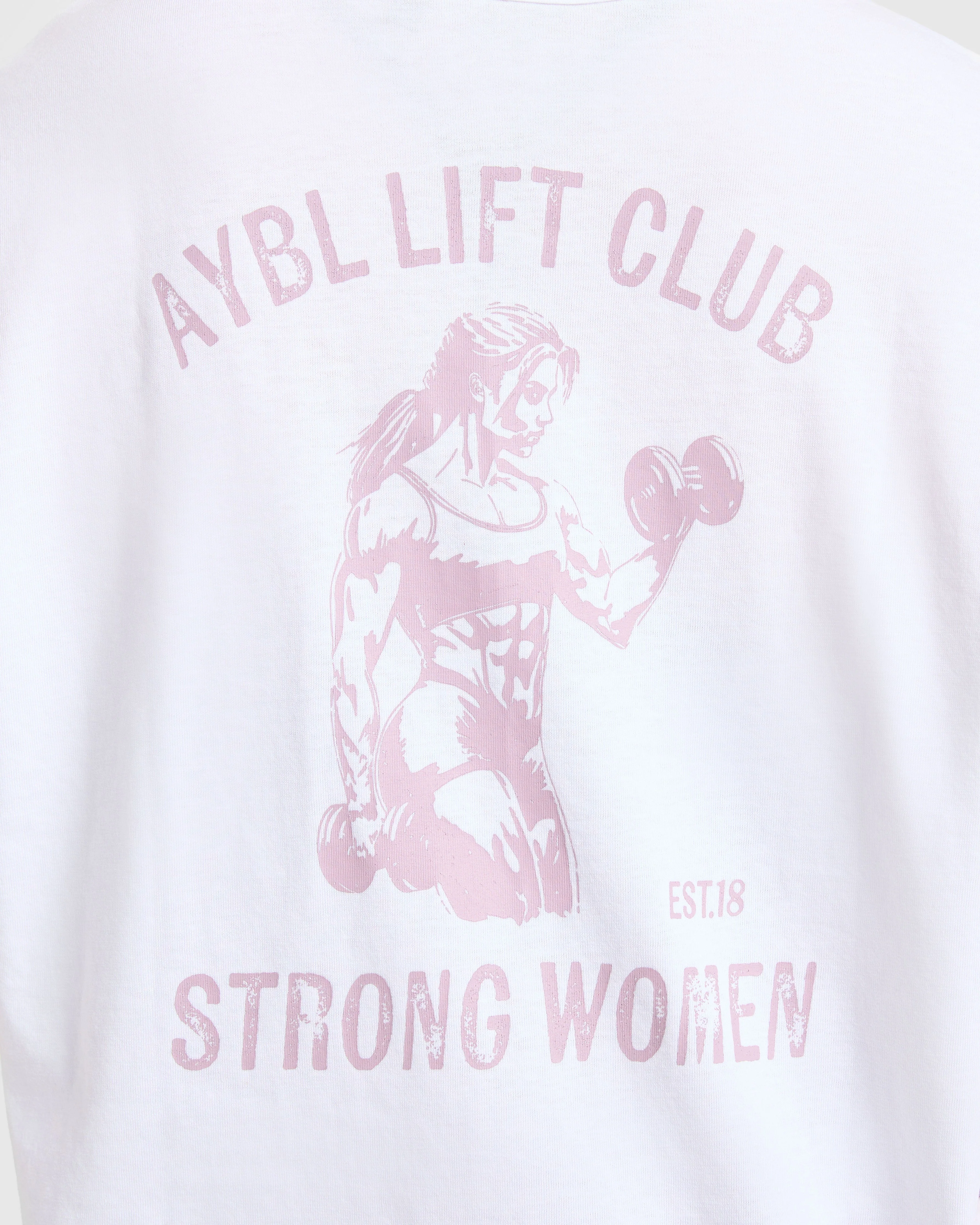 Strong Women Graphic Oversized T Shirt - White/Lilac - Image 6