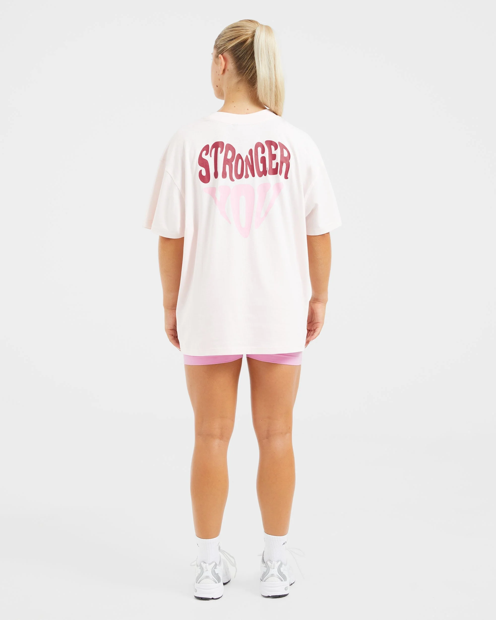 Stronger You Oversized T Shirt - Pink - Image 4