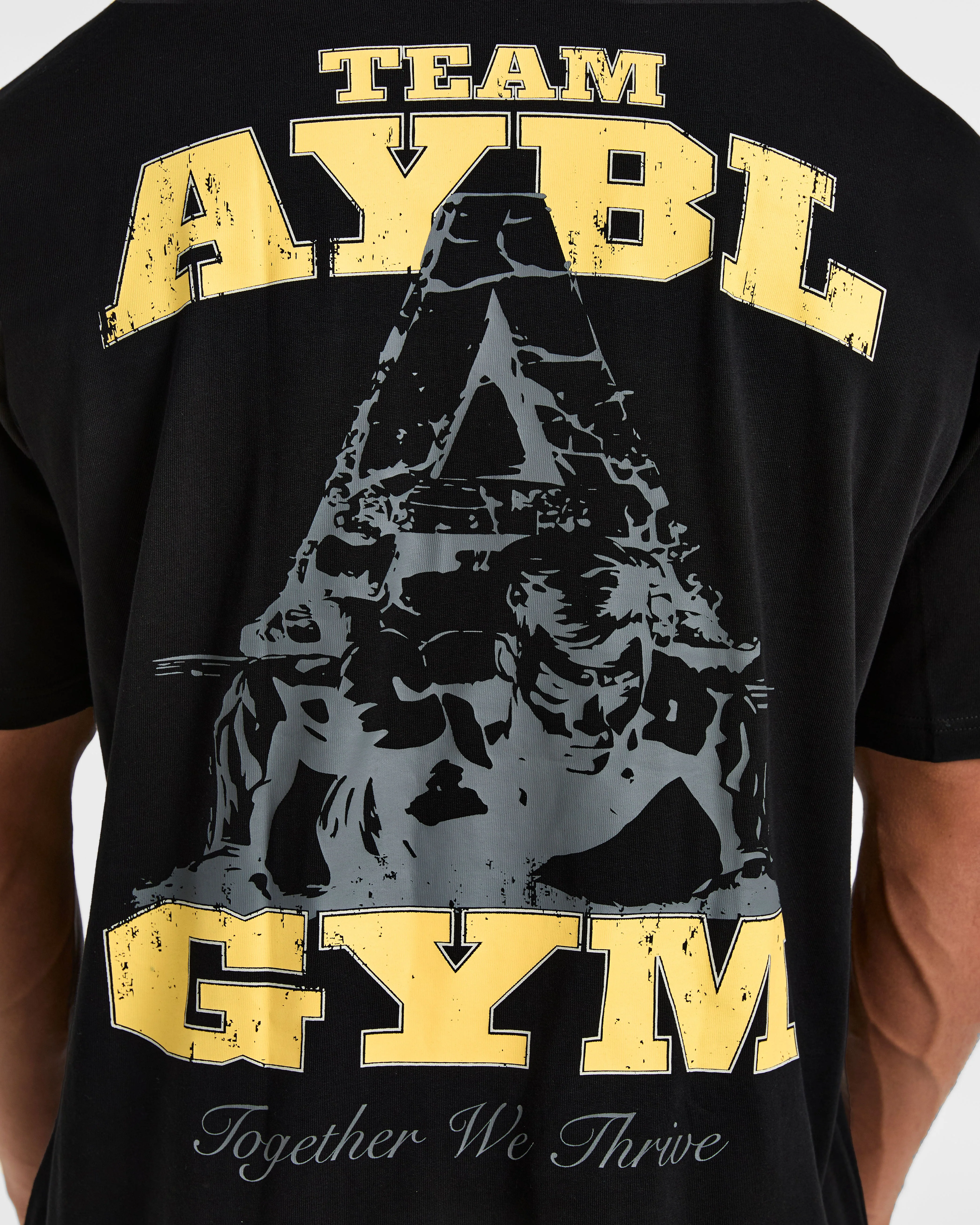 Team AYBL Oversized T Shirt - Black/Yellow - Image 6