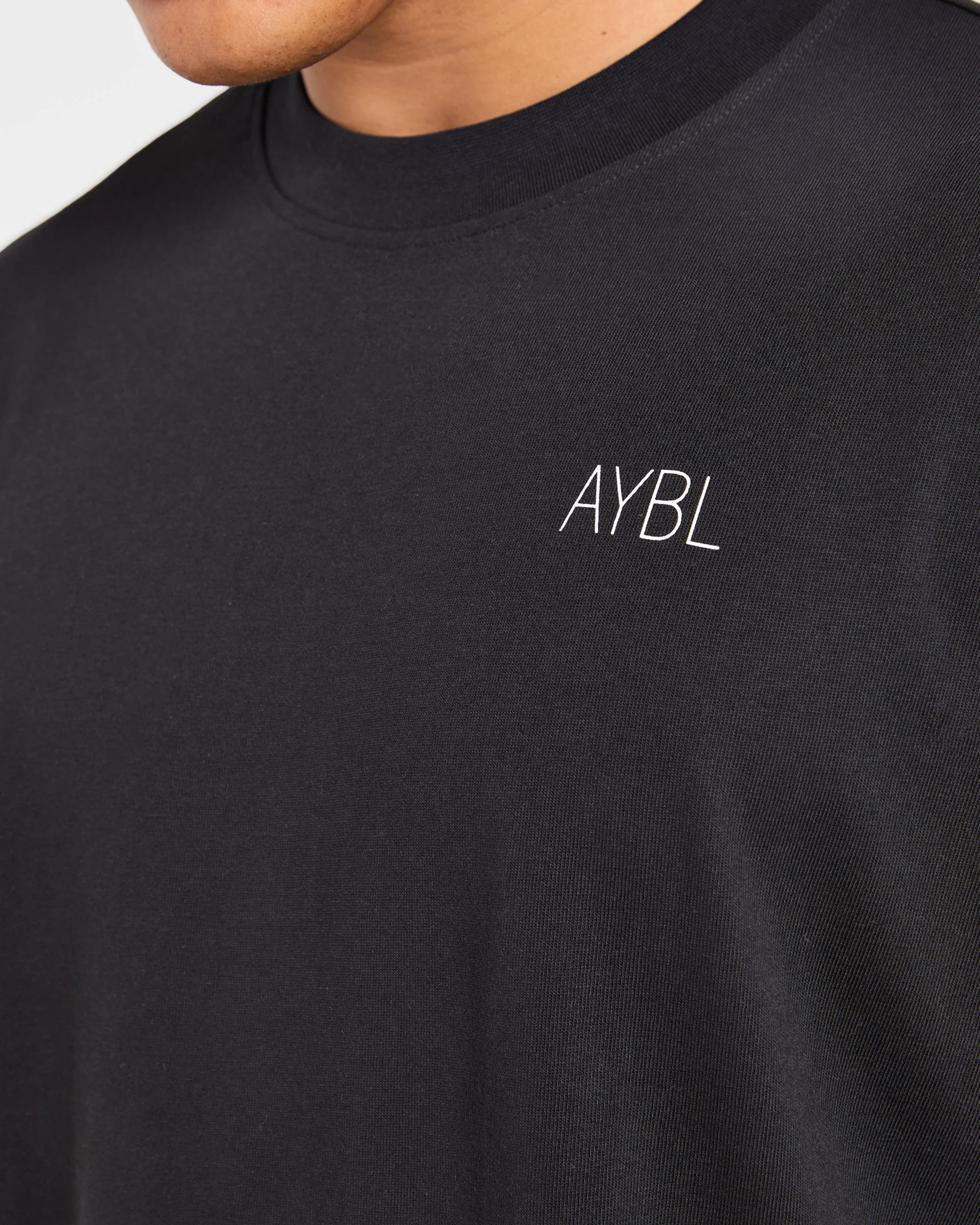 Training Dept. Illustration Oversized T Shirt - Black - Image 6
