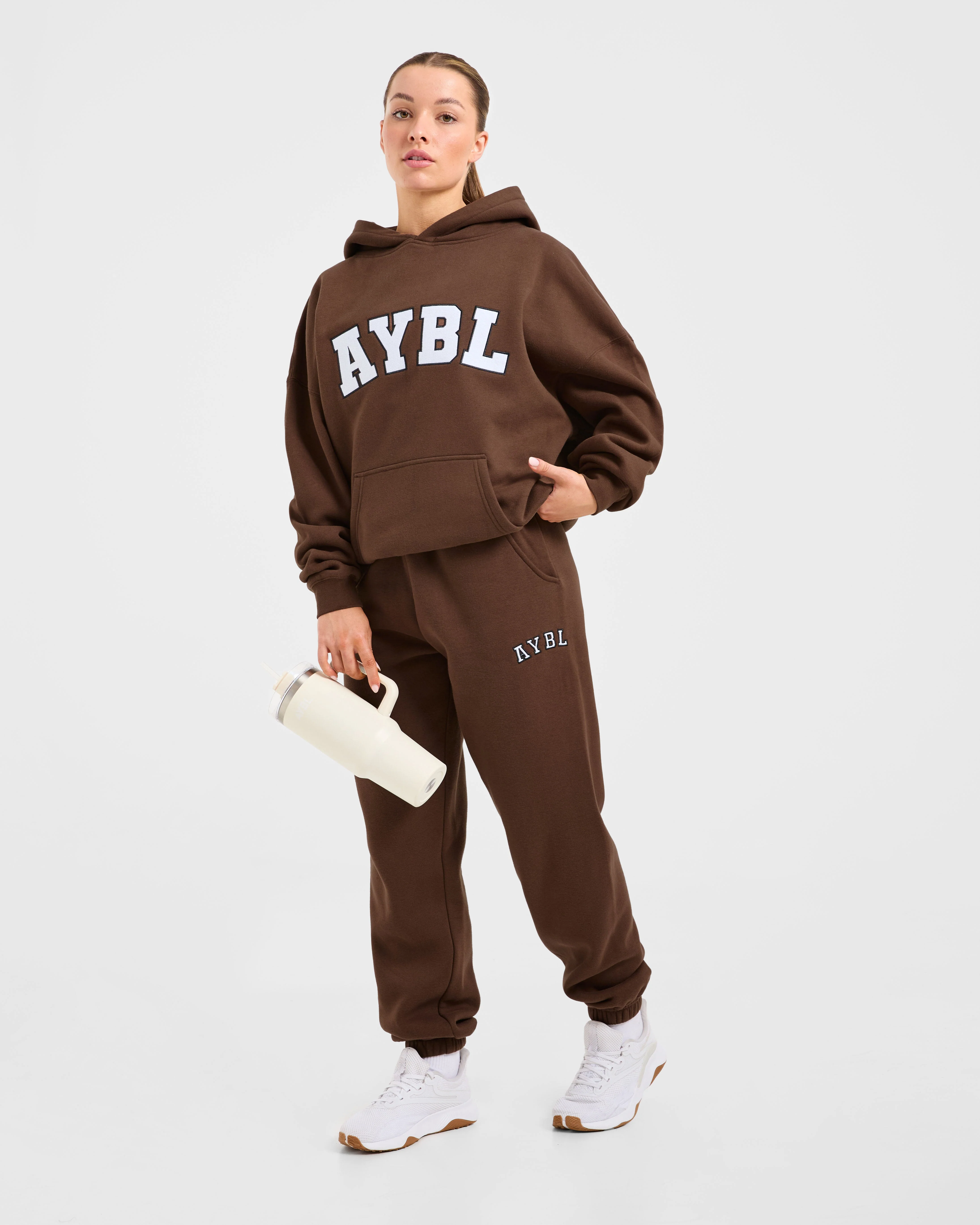 Varsity 2.0 Oversized Hoodie - Brown - Image 8