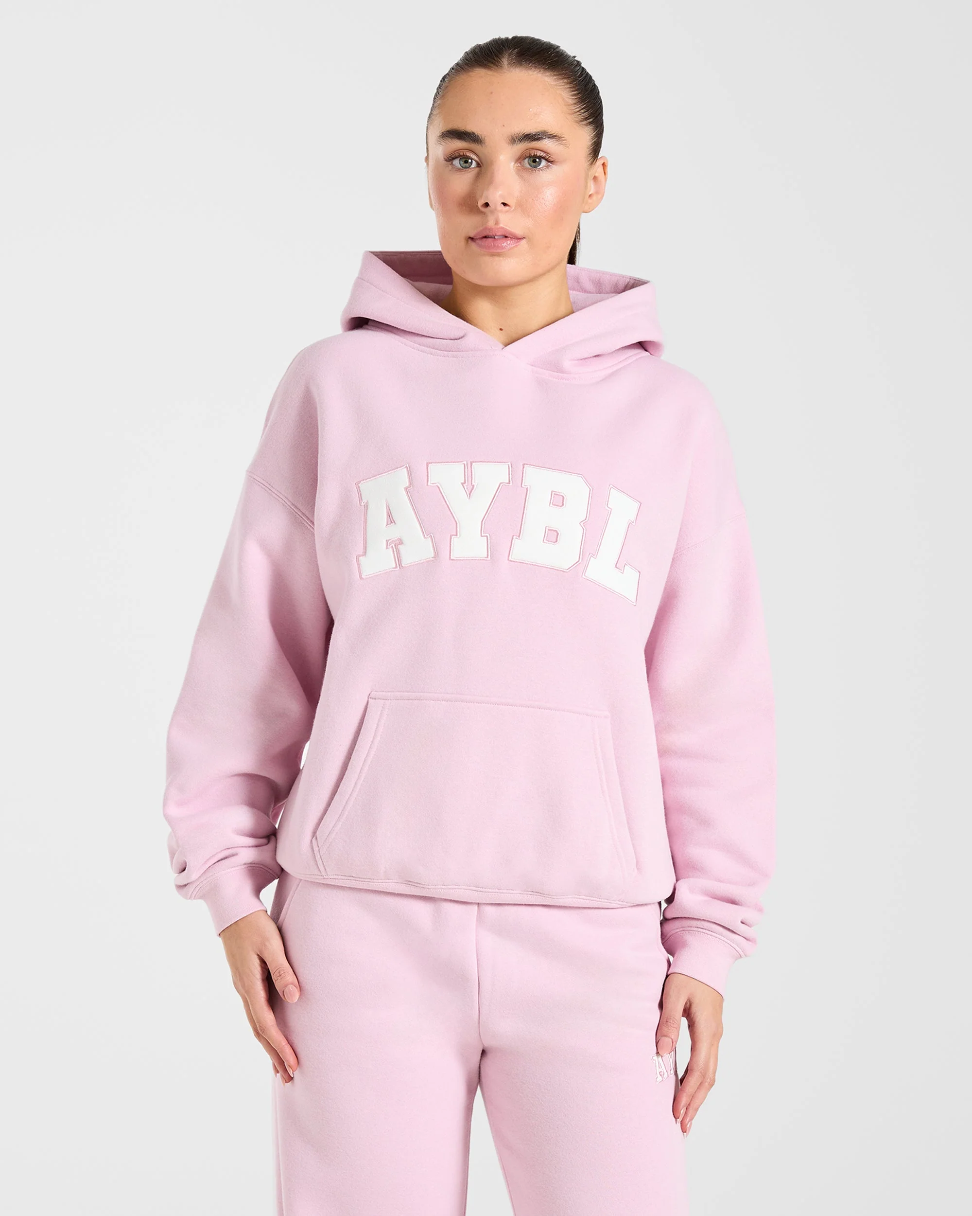 Varsity 2.0 Oversized Hoodie - Iced Pink