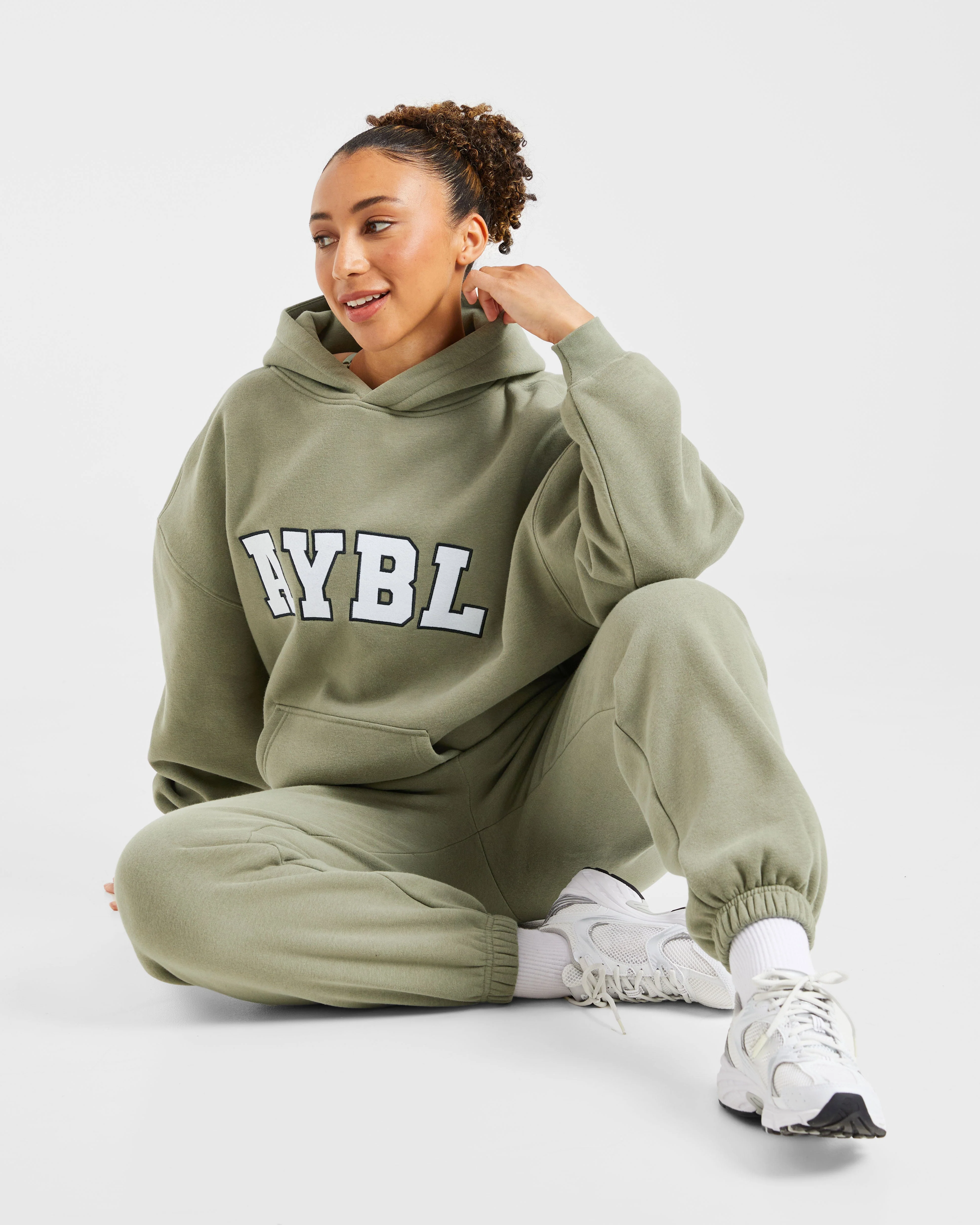 Varsity 2.0 Oversized Hoodie - Muted Olive - Image 7