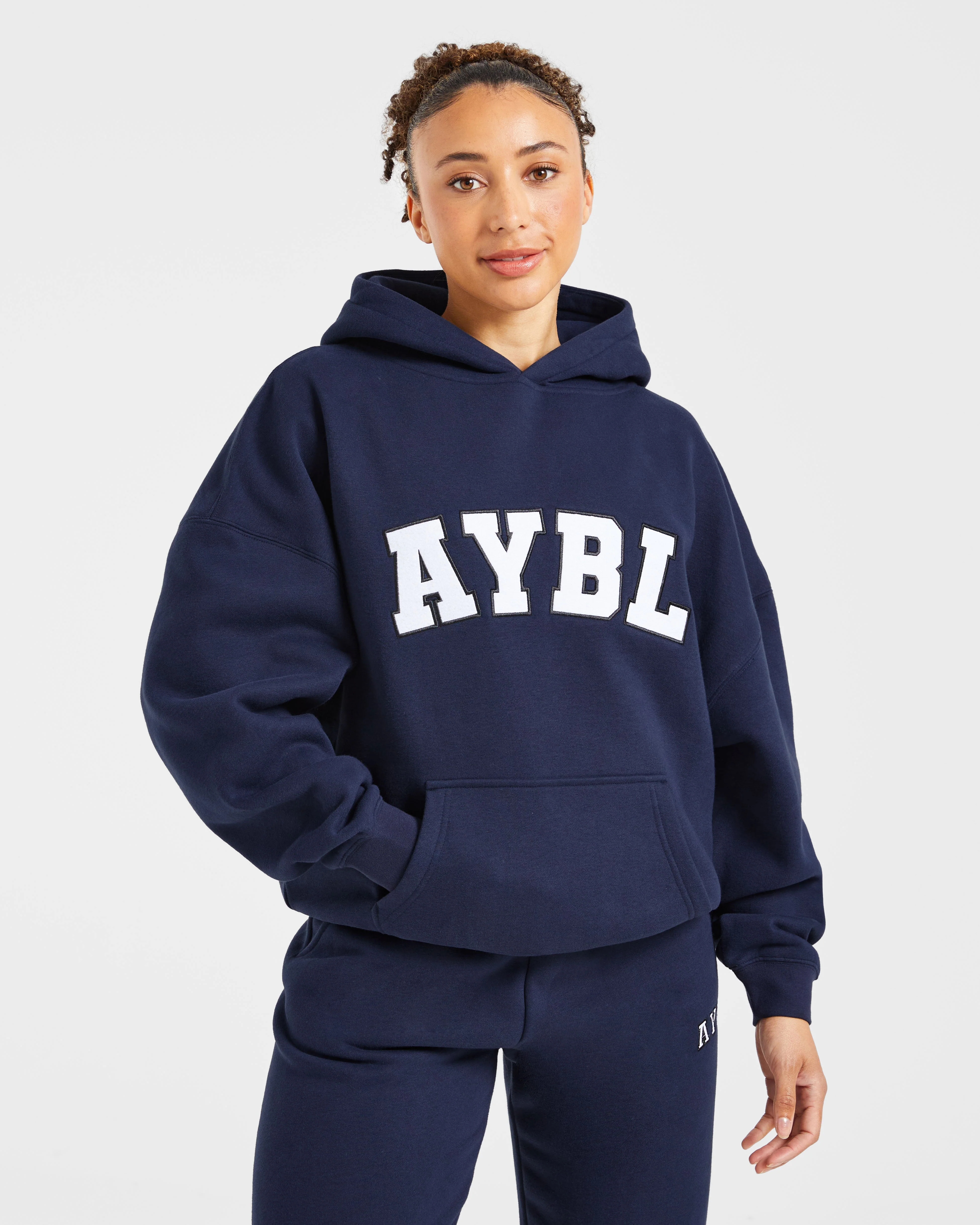 Varsity 2.0 Oversized Hoodie - Navy