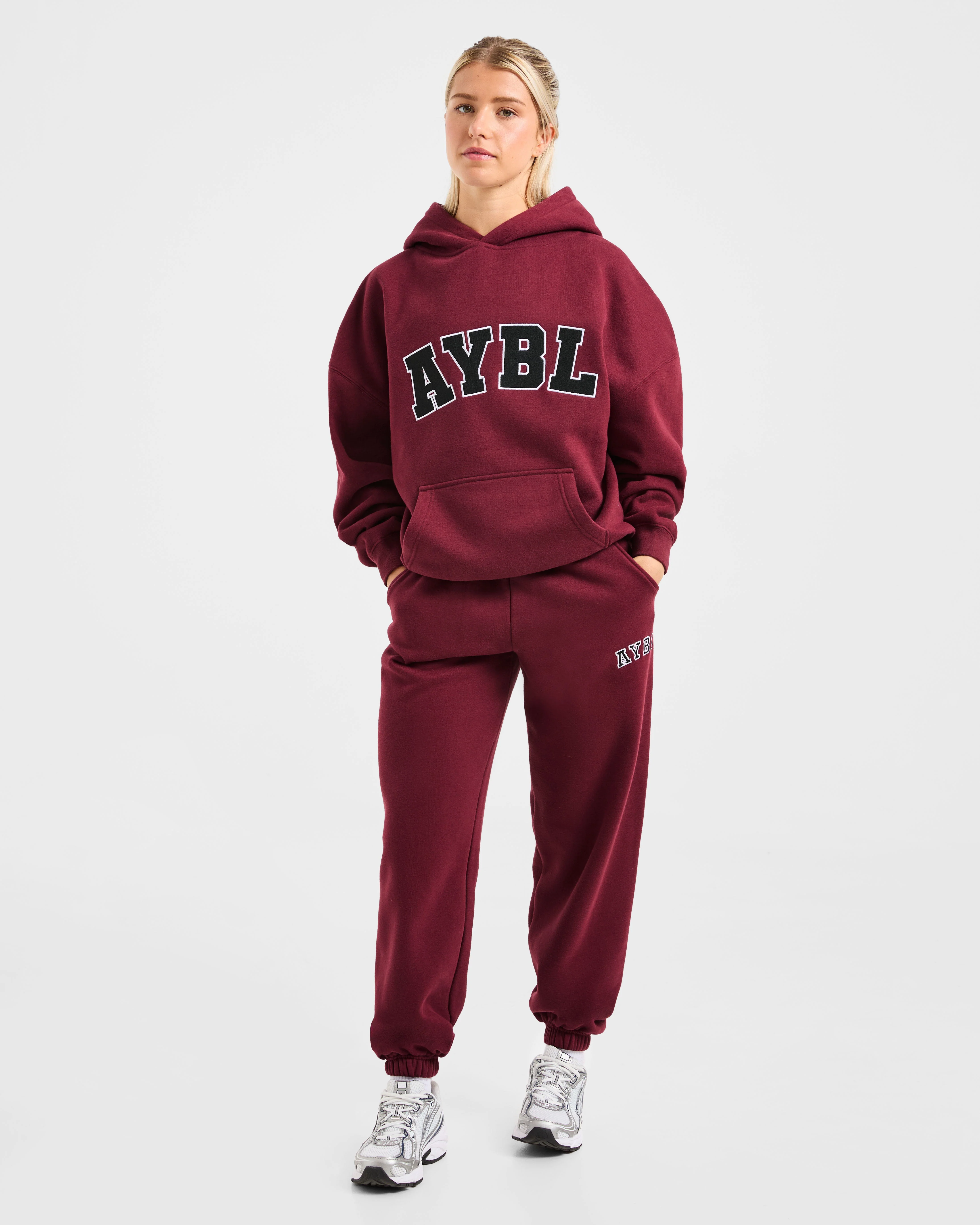 Varsity 2.0 Oversized Hoodie - Red Wine - Image 3