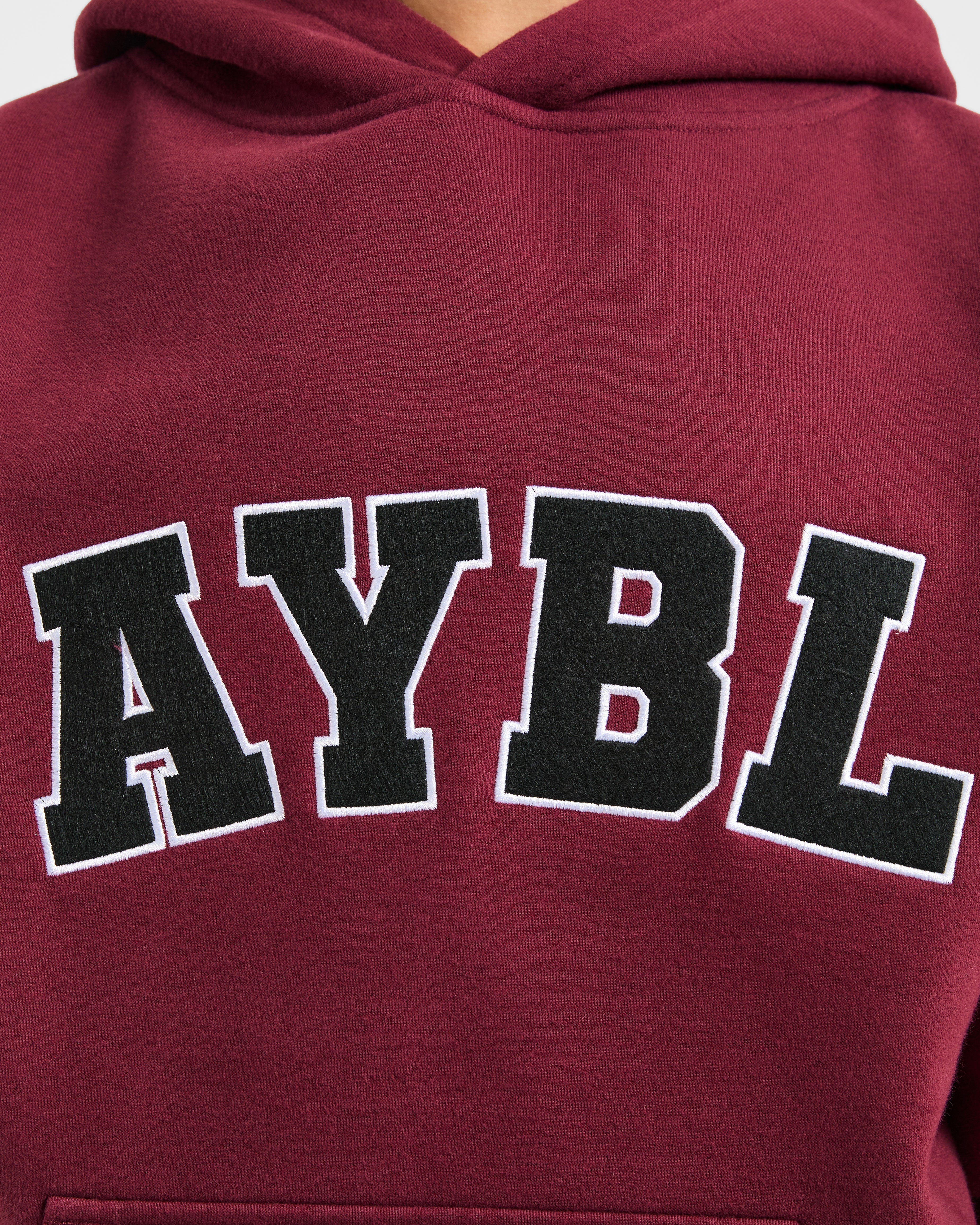 Varsity 2.0 Oversized Hoodie - Red Wine - Image 5