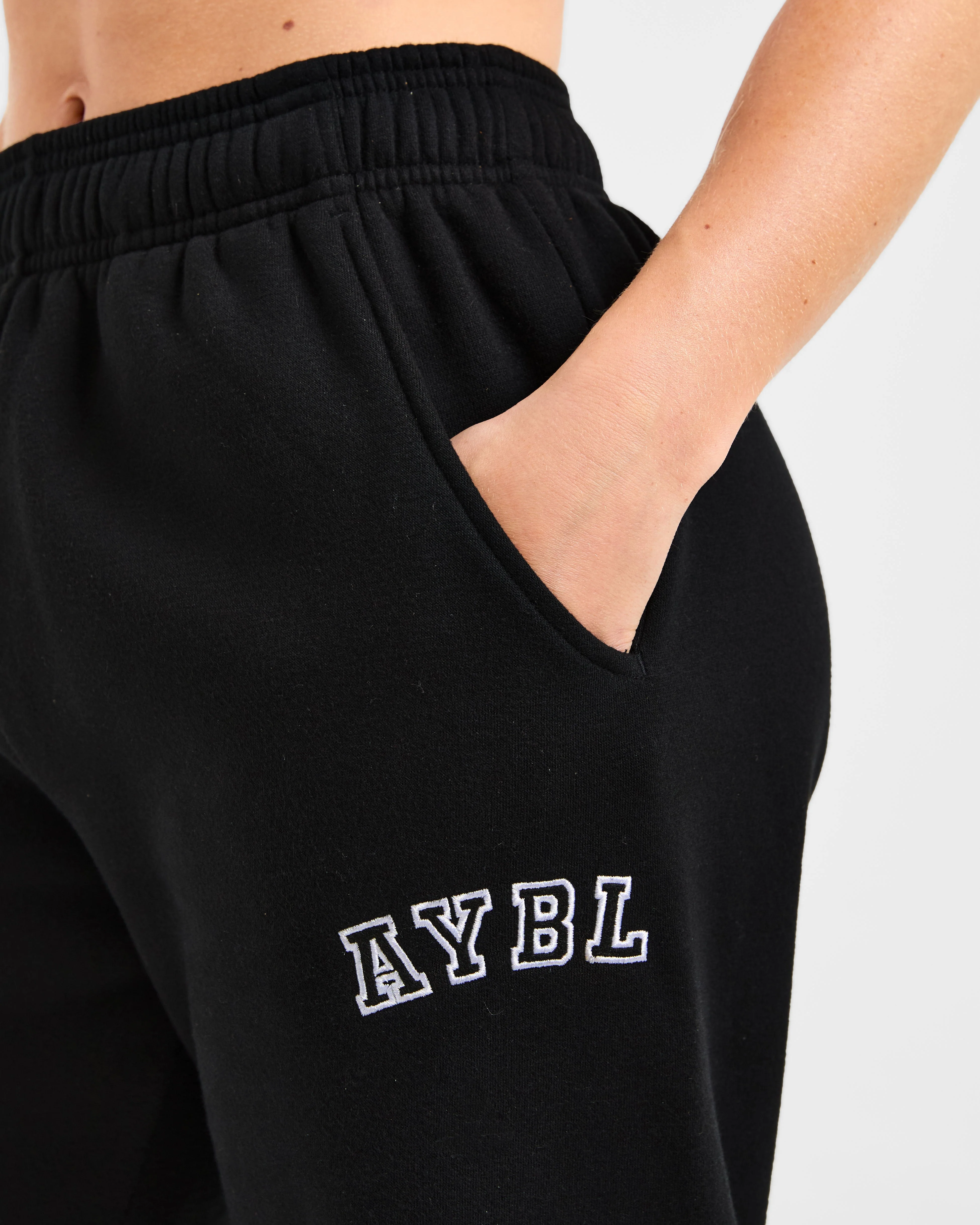 Varsity 2.0 Oversized Straight Leg Joggers - Black - Image 5