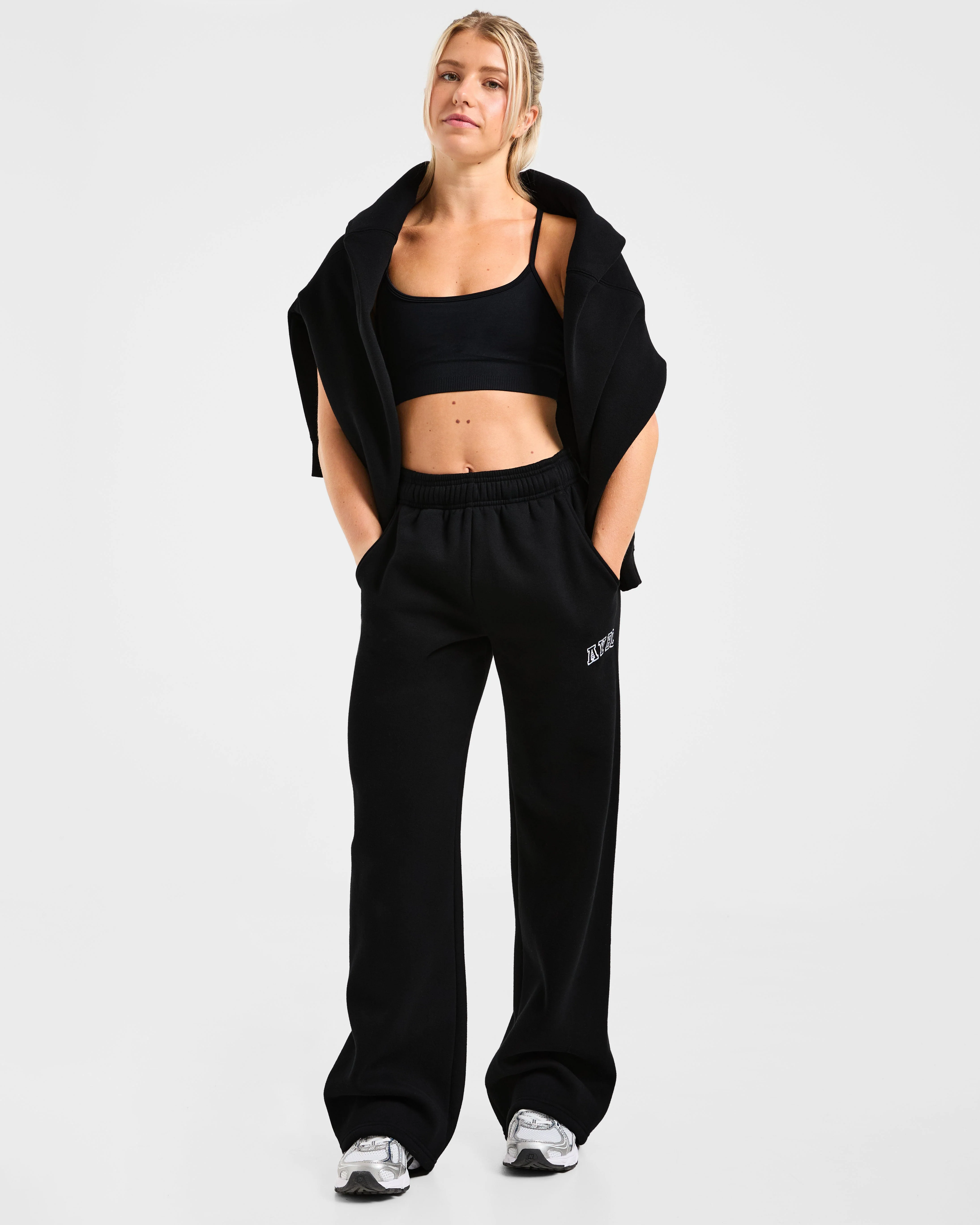 Varsity 2.0 Oversized Straight Leg Joggers - Black - Image 7