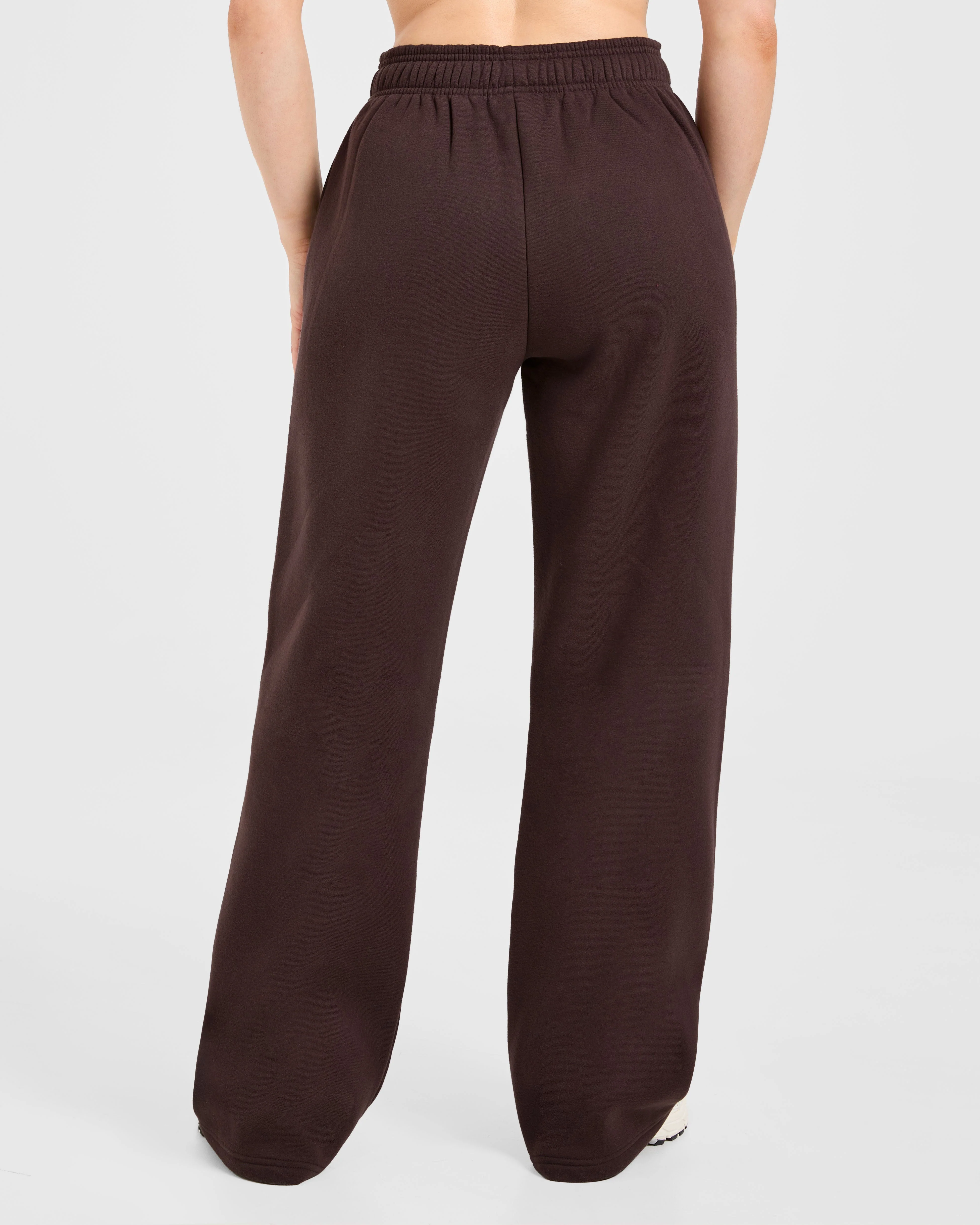 Varsity 2.0 Oversized Straight Leg Joggers - Cocoa Brown - Image 2