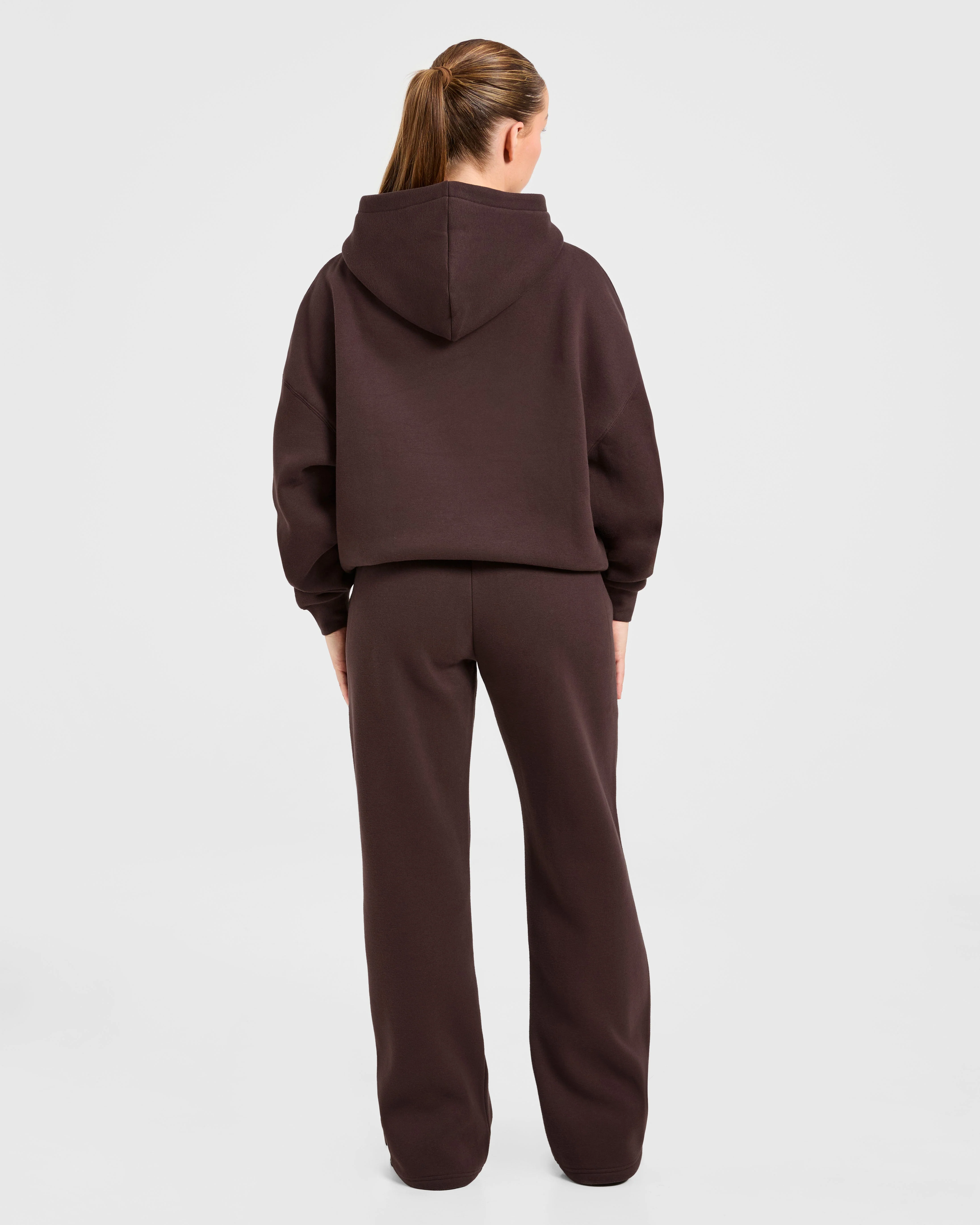 Varsity 2.0 Oversized Straight Leg Joggers - Cocoa Brown - Image 4
