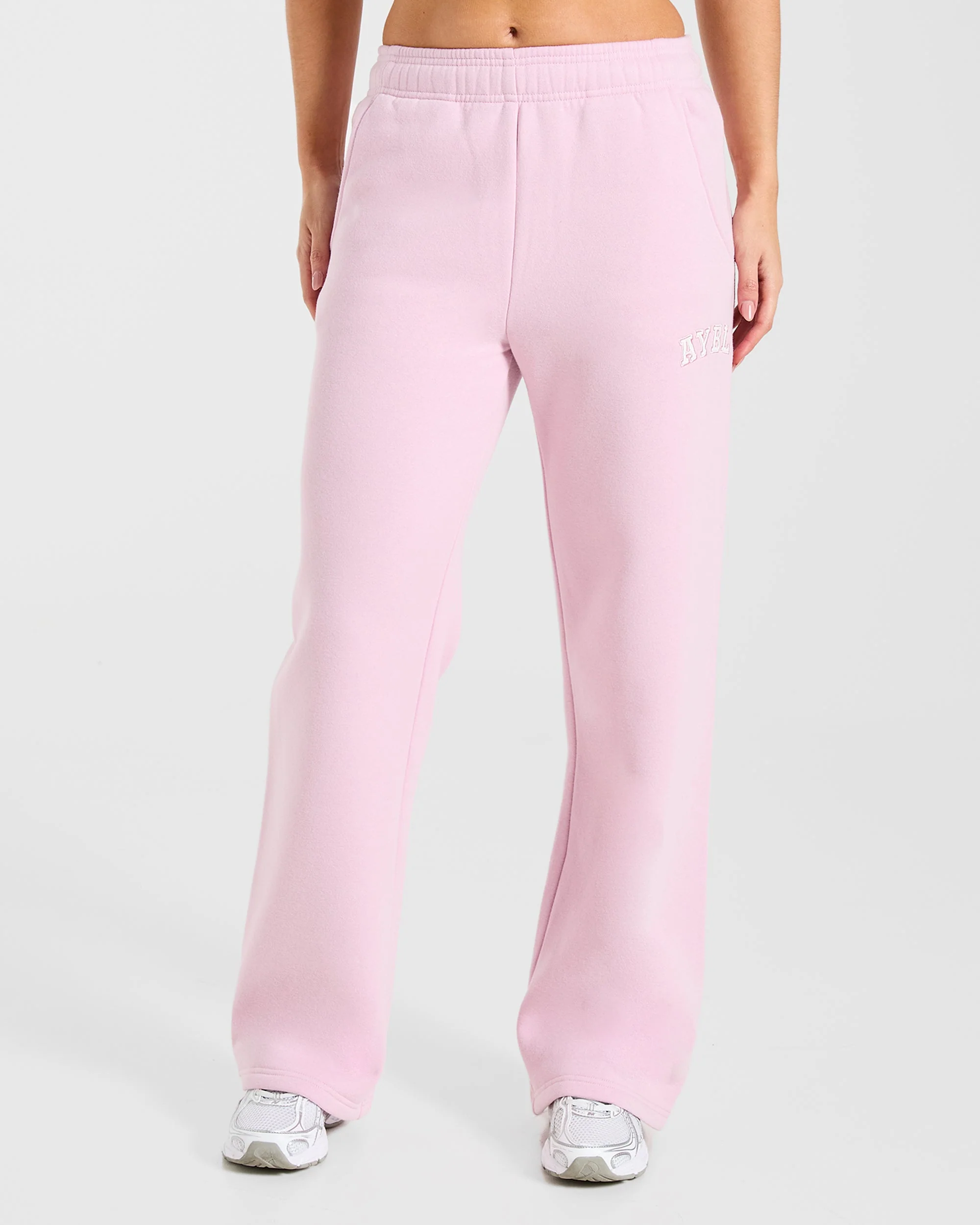 Varsity 2.0 Oversized Straight Leg Joggers - Iced Pink