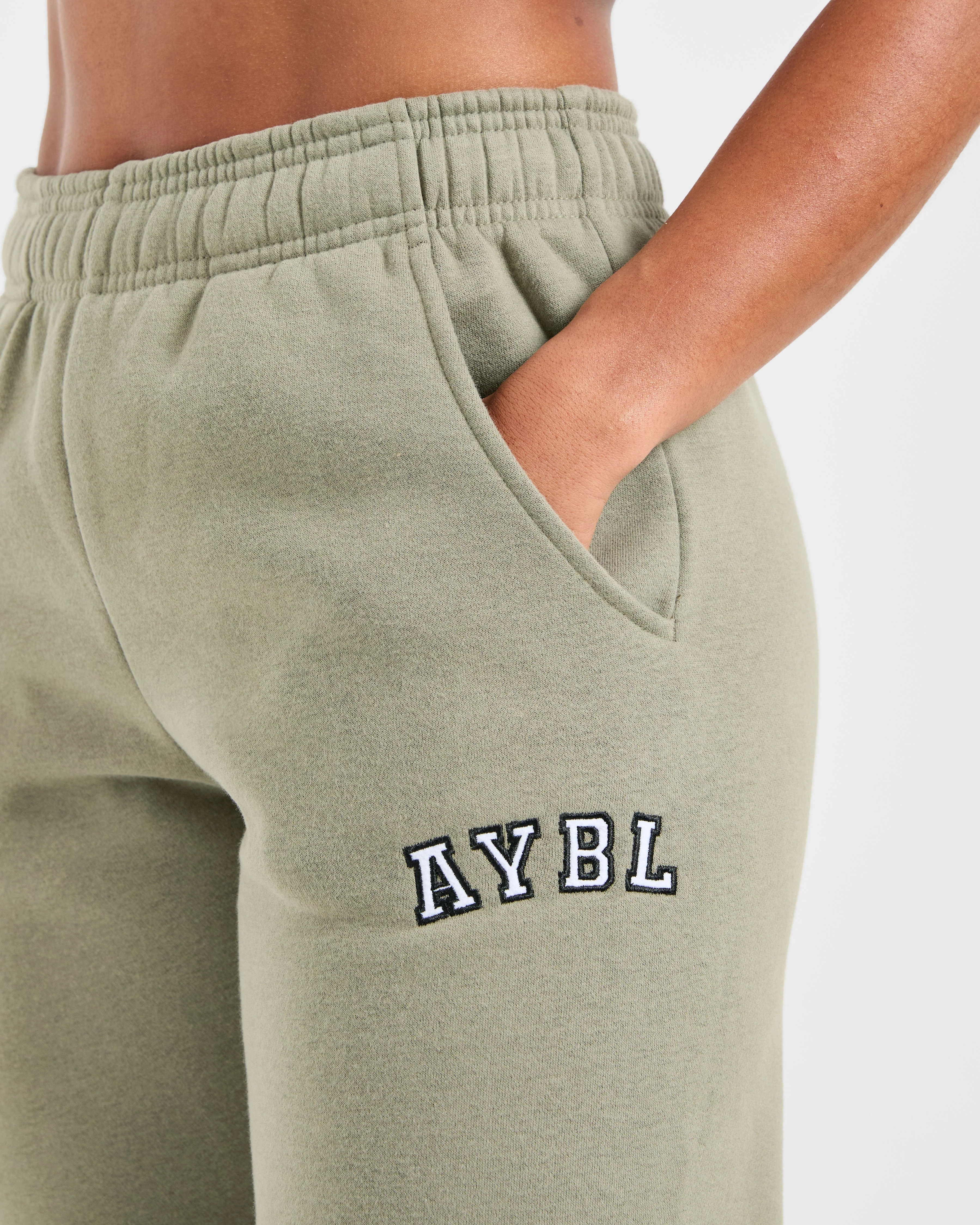 Varsity 2.0 Oversized Straight Leg Joggers - Muted Olive - Image 5