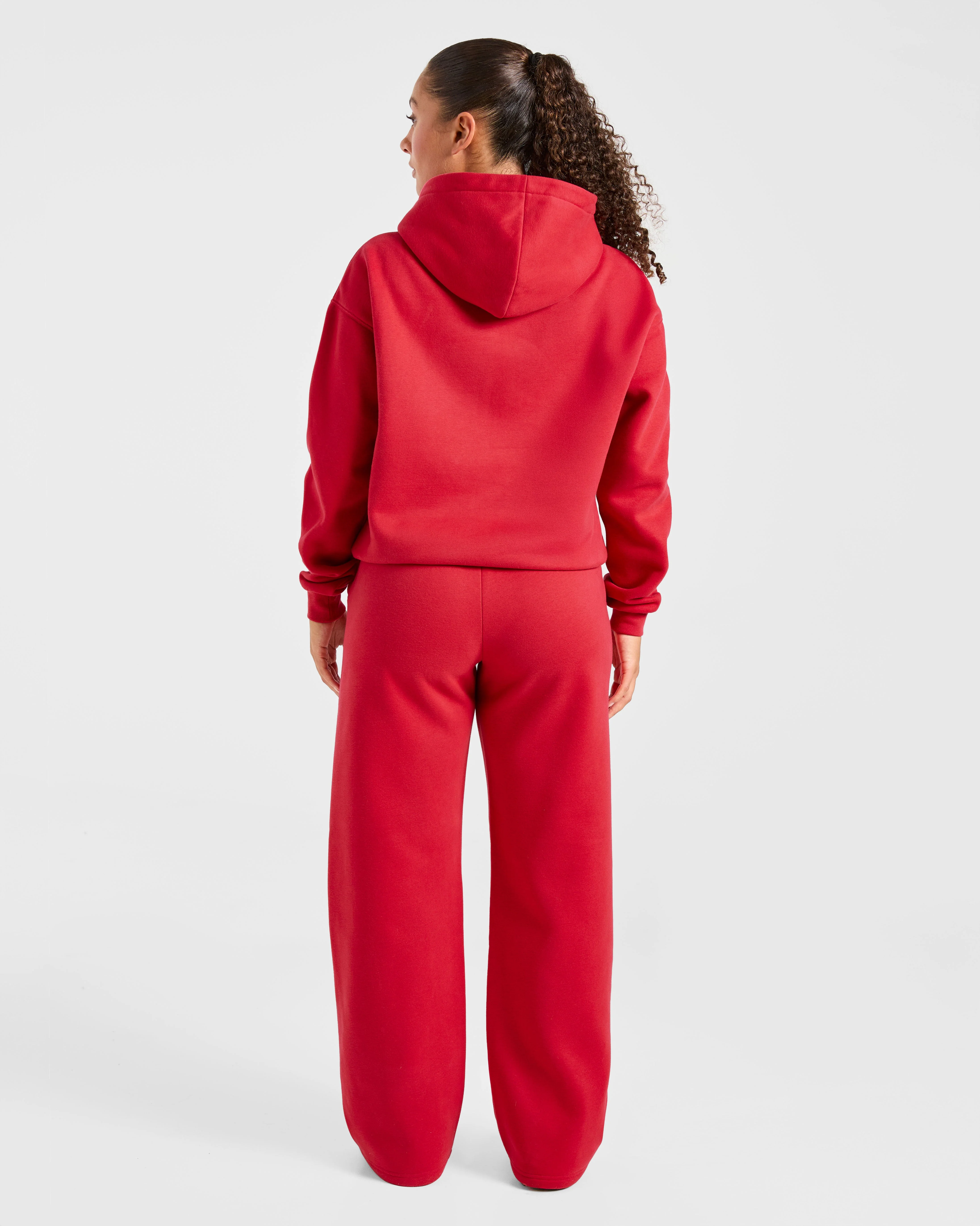 Varsity 2.0 Oversized Straight Leg Joggers - Red - Image 4