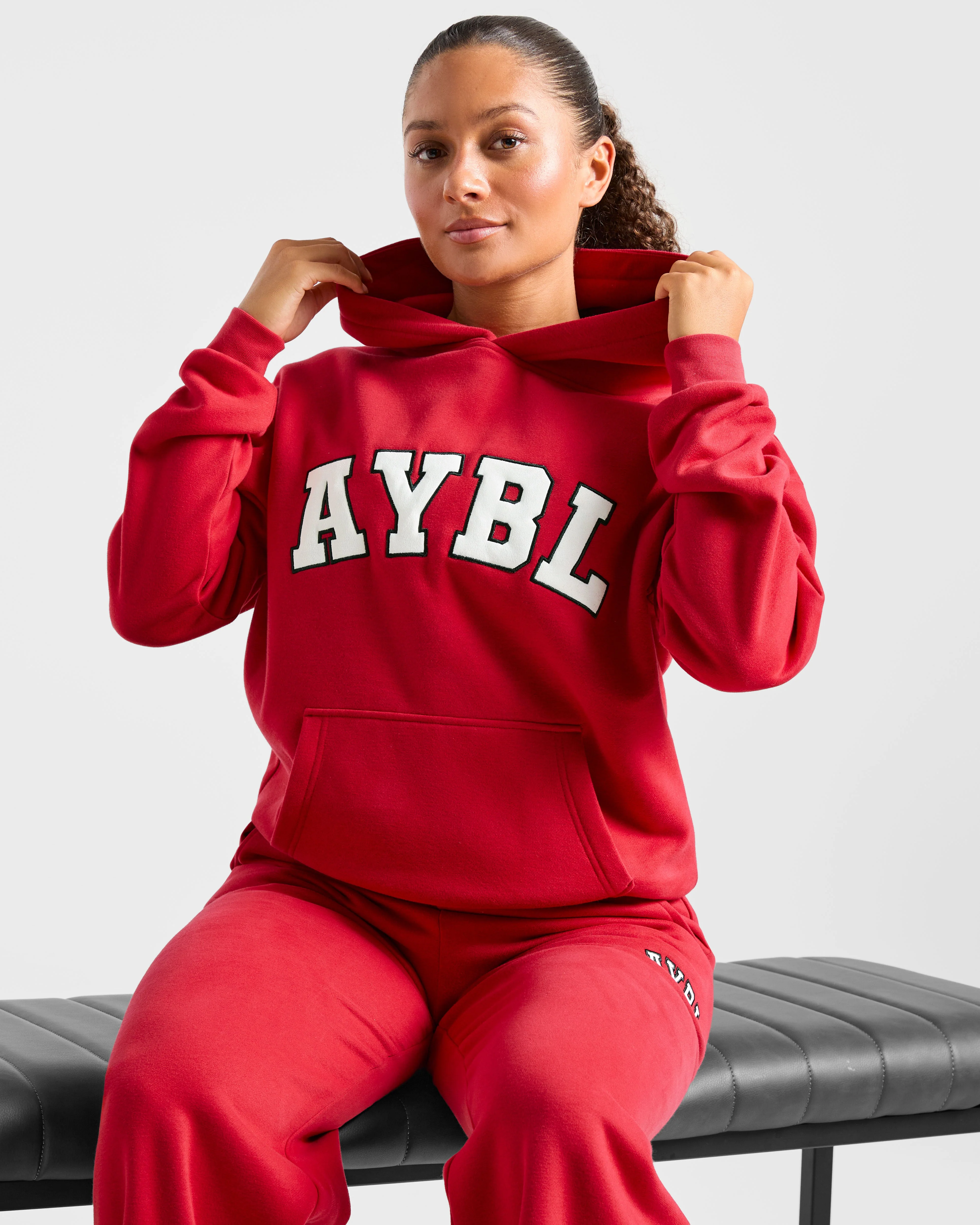 Varsity 2.0 Oversized Straight Leg Joggers - Red - Image 8