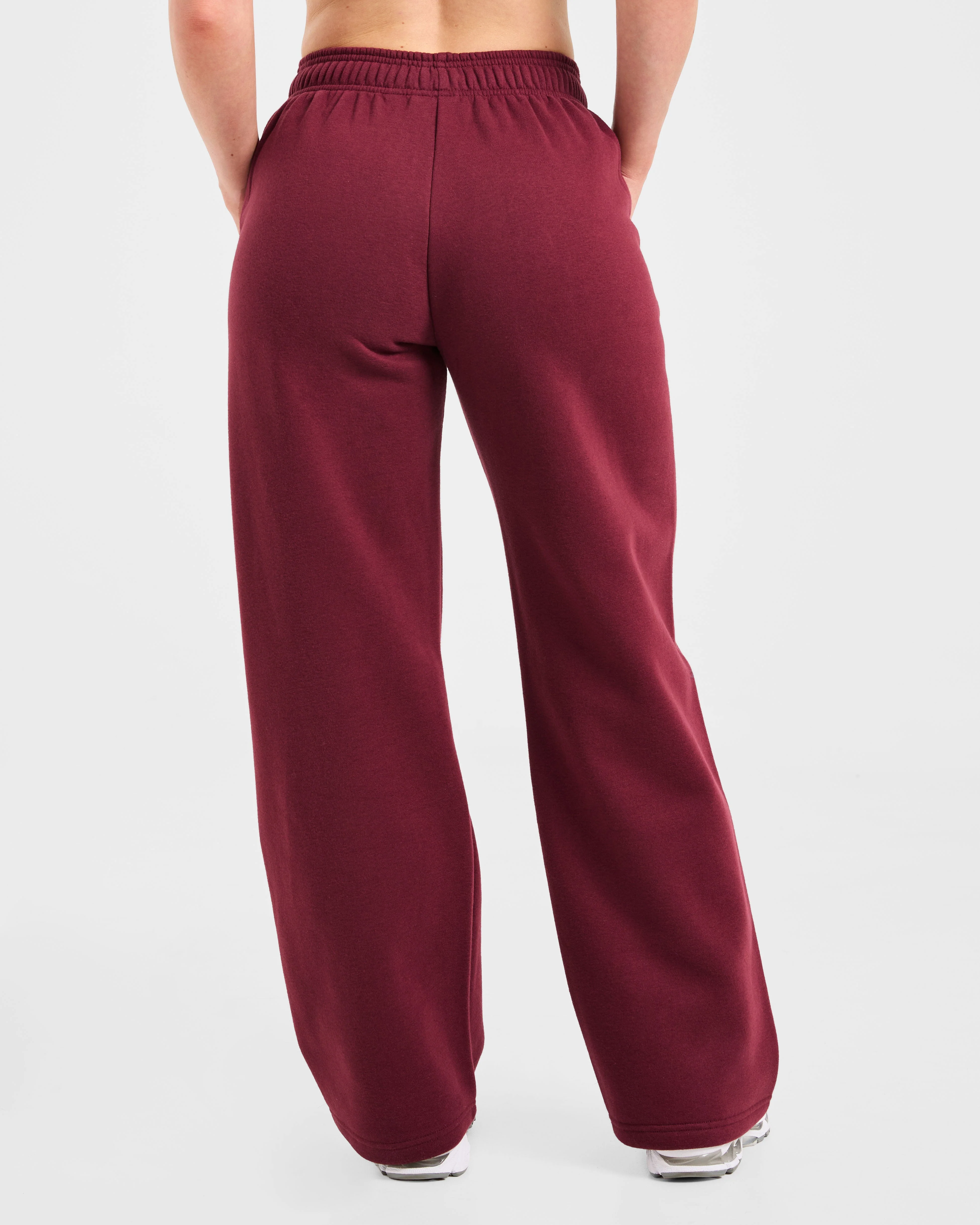 Varsity 2.0 Oversized Straight Leg Joggers - Red Wine - Image 2