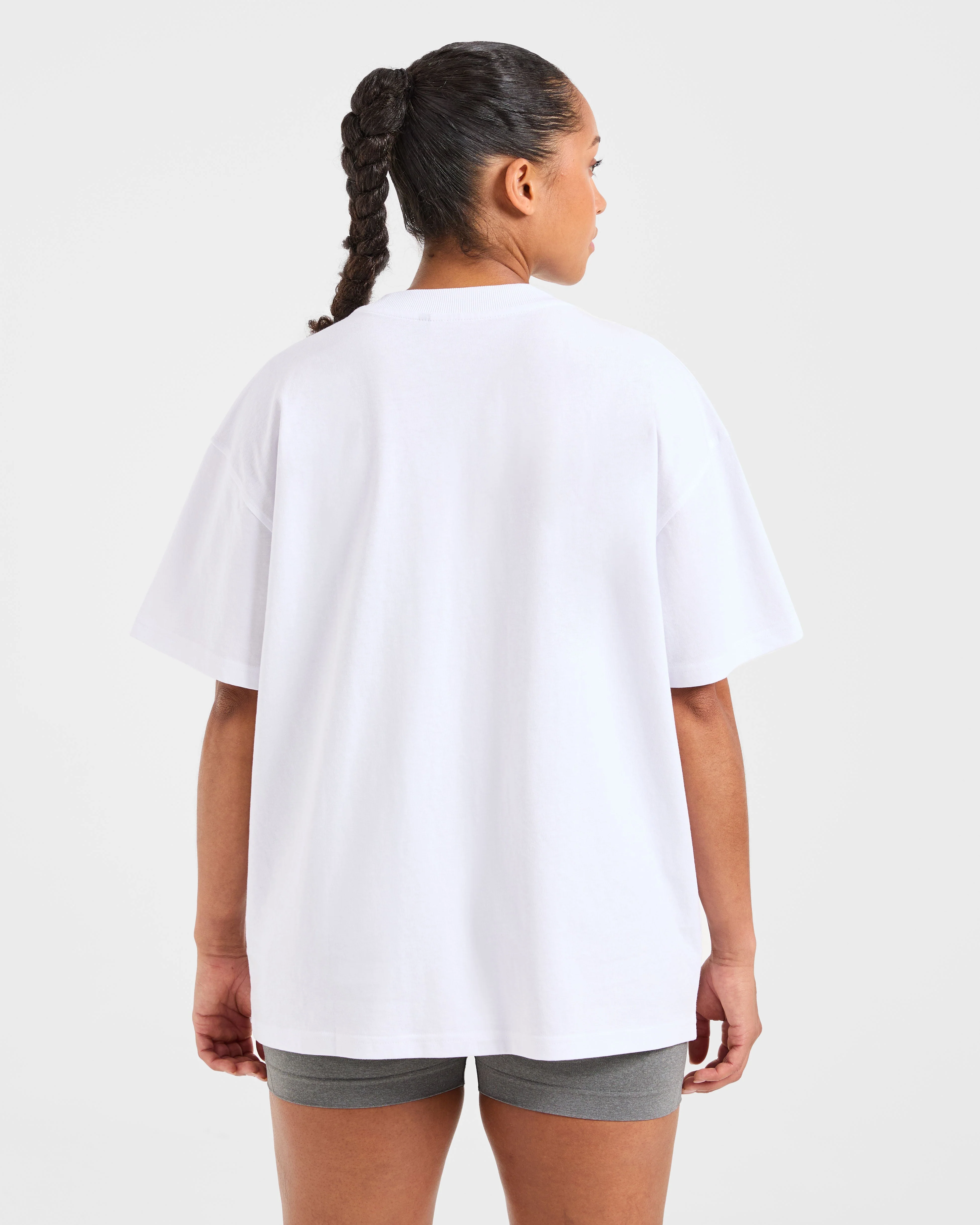 Varsity 2.0 Oversized T Shirt - White - Image 2